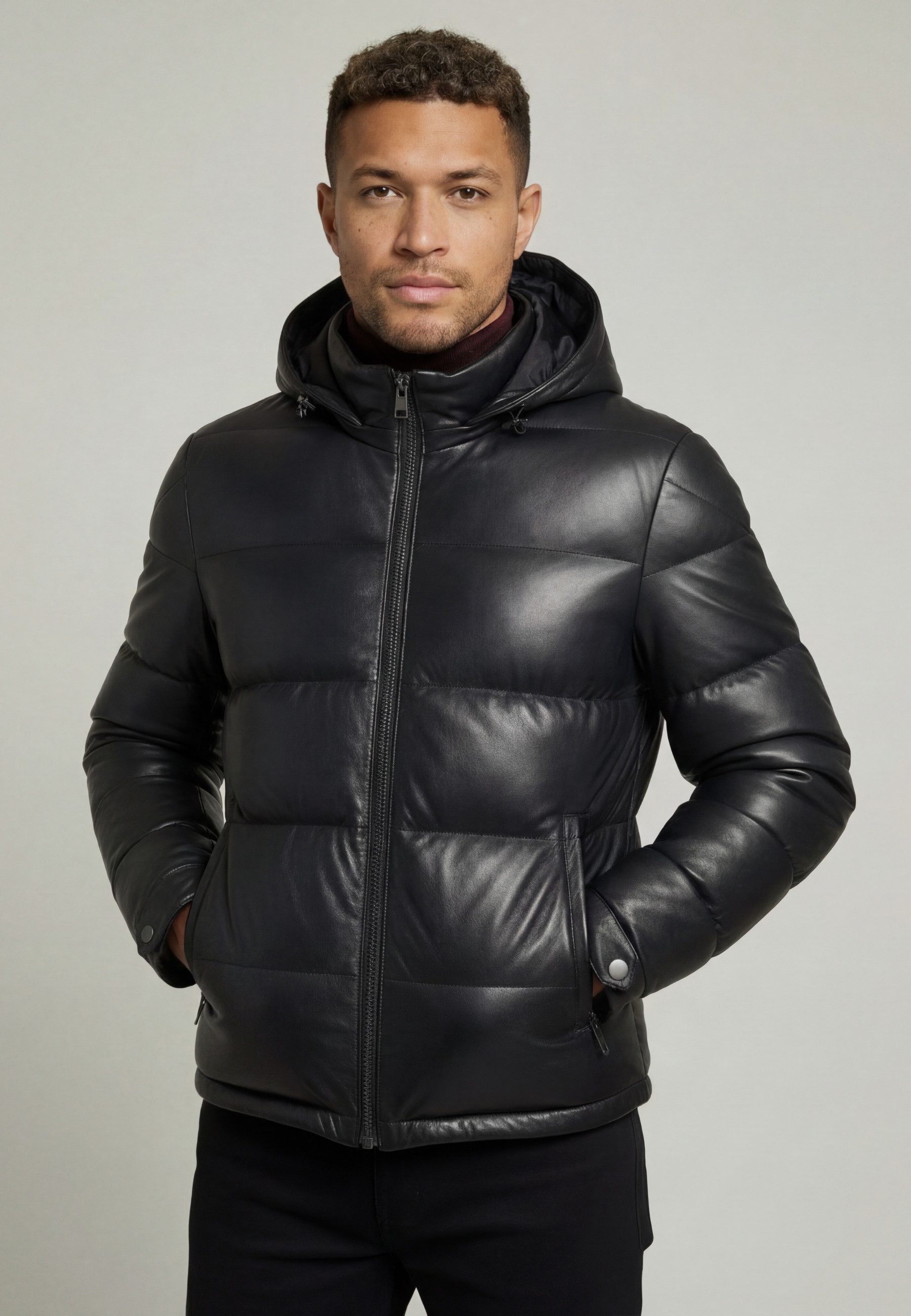 RICANO Lederjacke Vince Leder-Steppjacke aus Lamm-Nappa-Leder günstig online kaufen