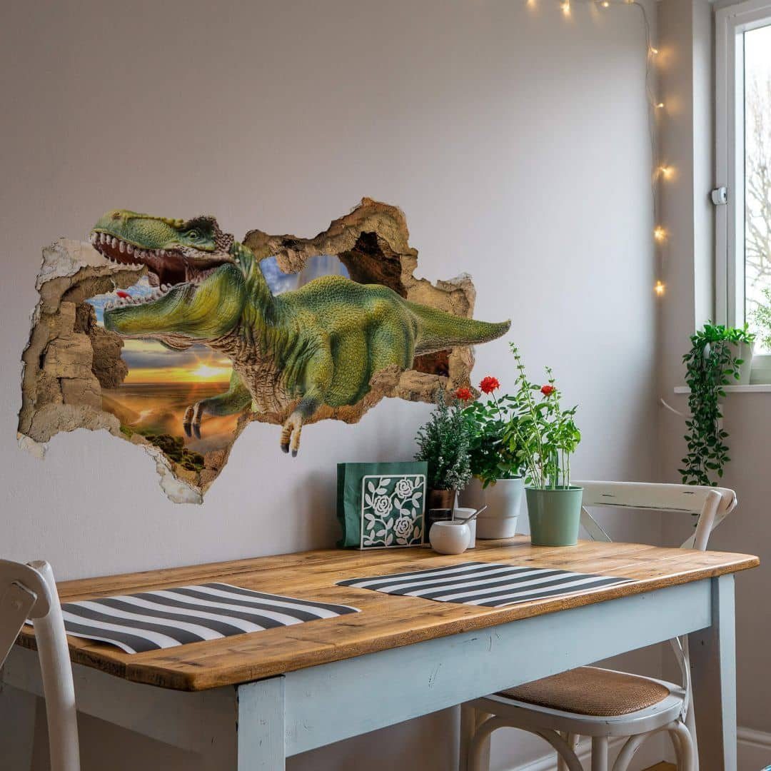 K&L Wall Art Wandtattoo 3D Wandtattoo Kinderzimmer Dinosaurier T-Rex Dino S günstig online kaufen