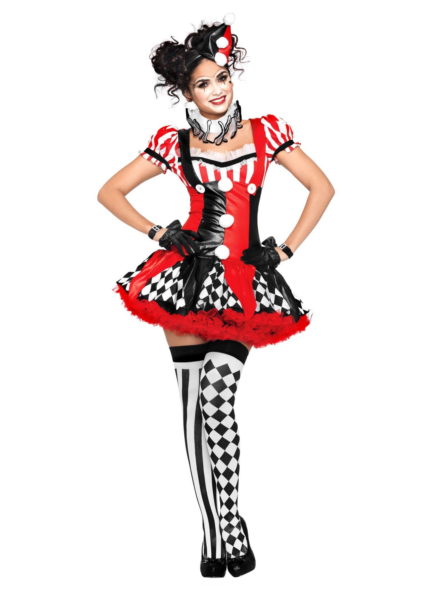 Leg Avenue Clown-Kostüm Harlekina Clown - Karneval und Faschingskostüm, Ein funkelnder Stern im Zirkuszelt!