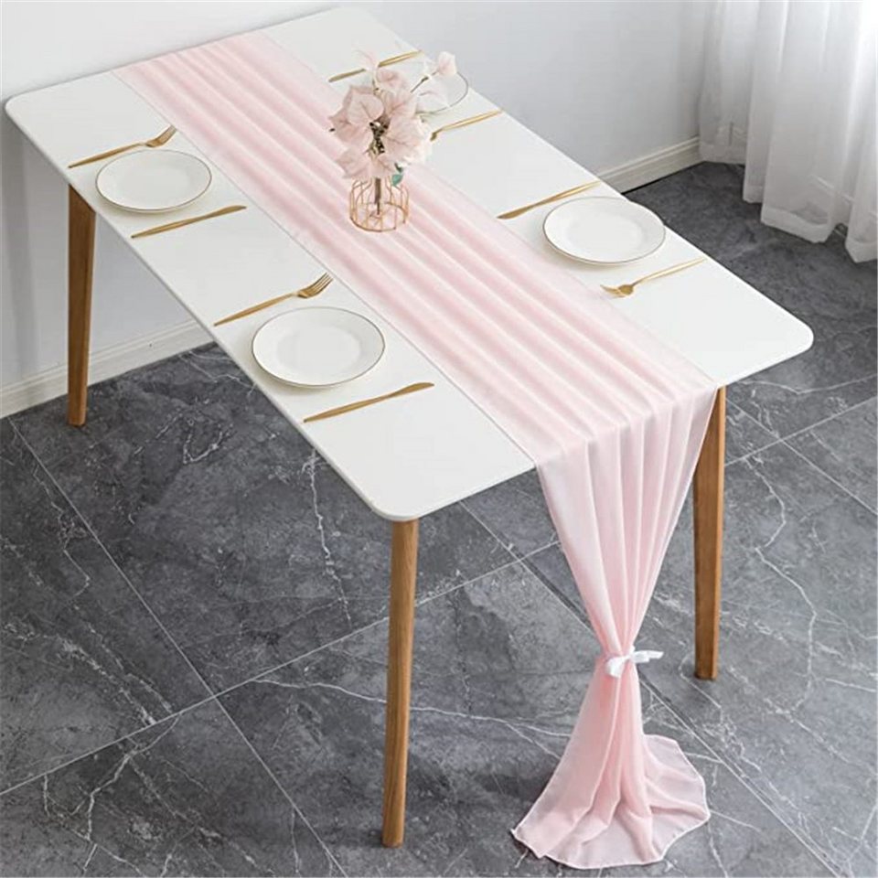 Chiffon HAMÖWO Hochzeit Tischläufer Tischläufer 70*300cm Modern Tischdeko Tischdekoration