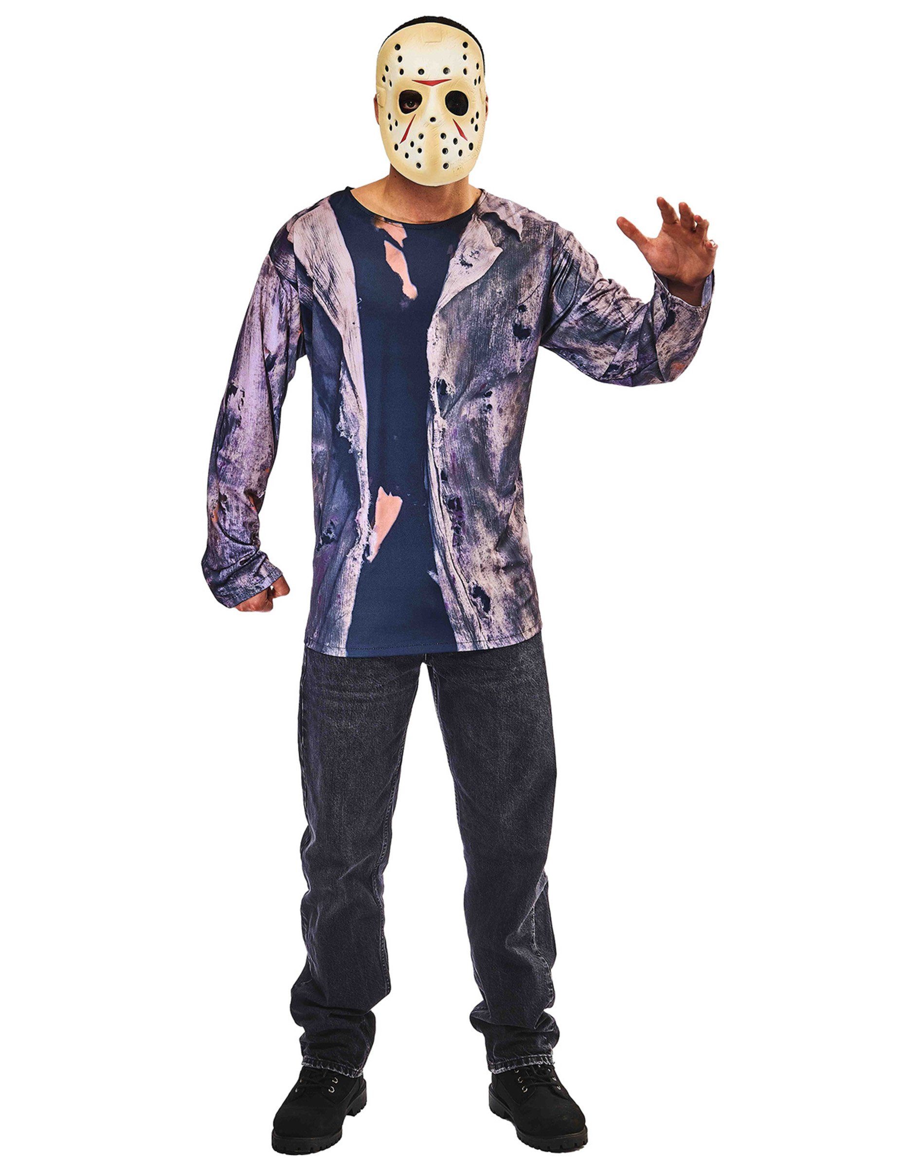 Kostüm Jason Set für Erwachsene mit Oberteil und Maske