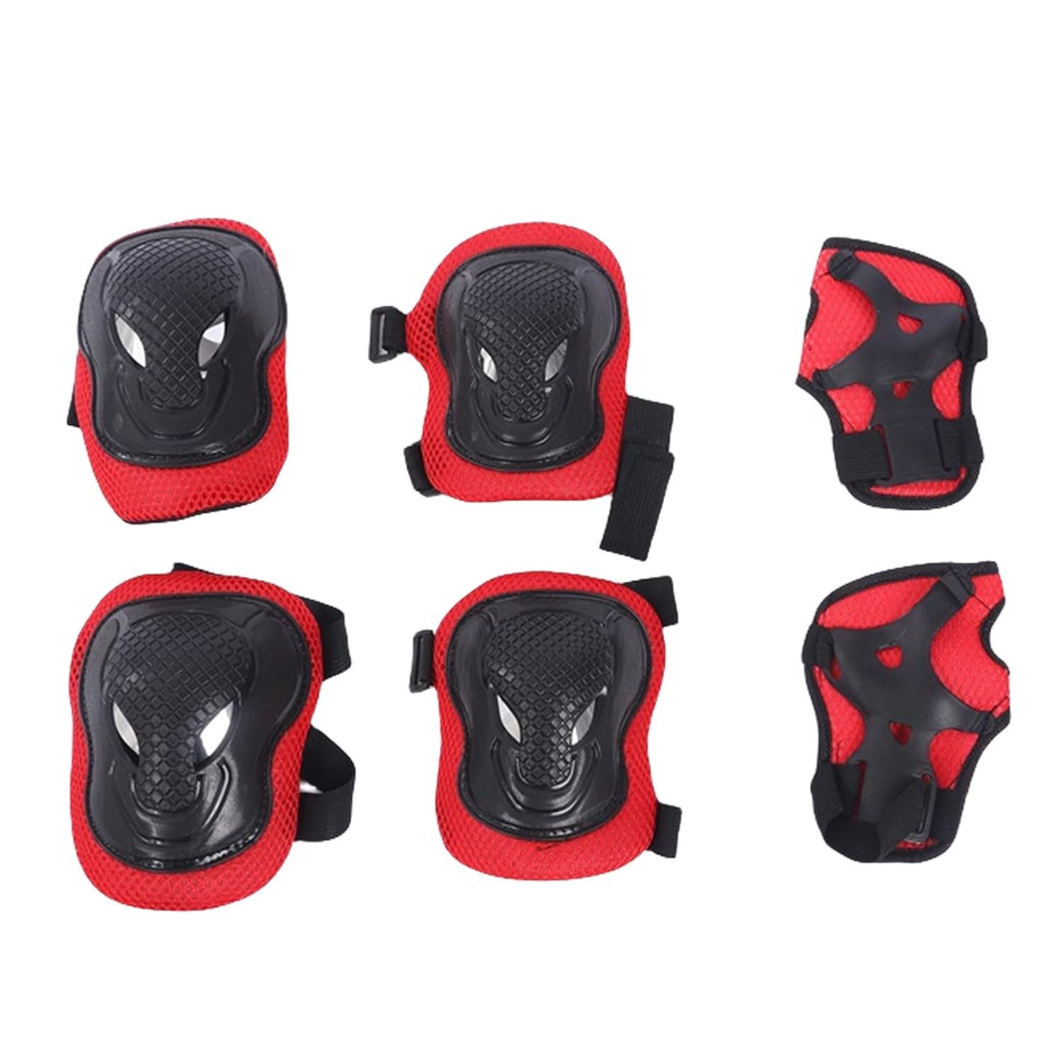 Endless Inlineskates EL1028 Schutzausrüstung zum Skaten, Radfahren und Skateboarden, (1 Paar Ellenbogen, 1 Paar Handgelenk- und 1 Paar Knieschützer, Ellenbogen- und Handgelenkschützern, für perfekte Passform), Mit verstellbaren Gurten