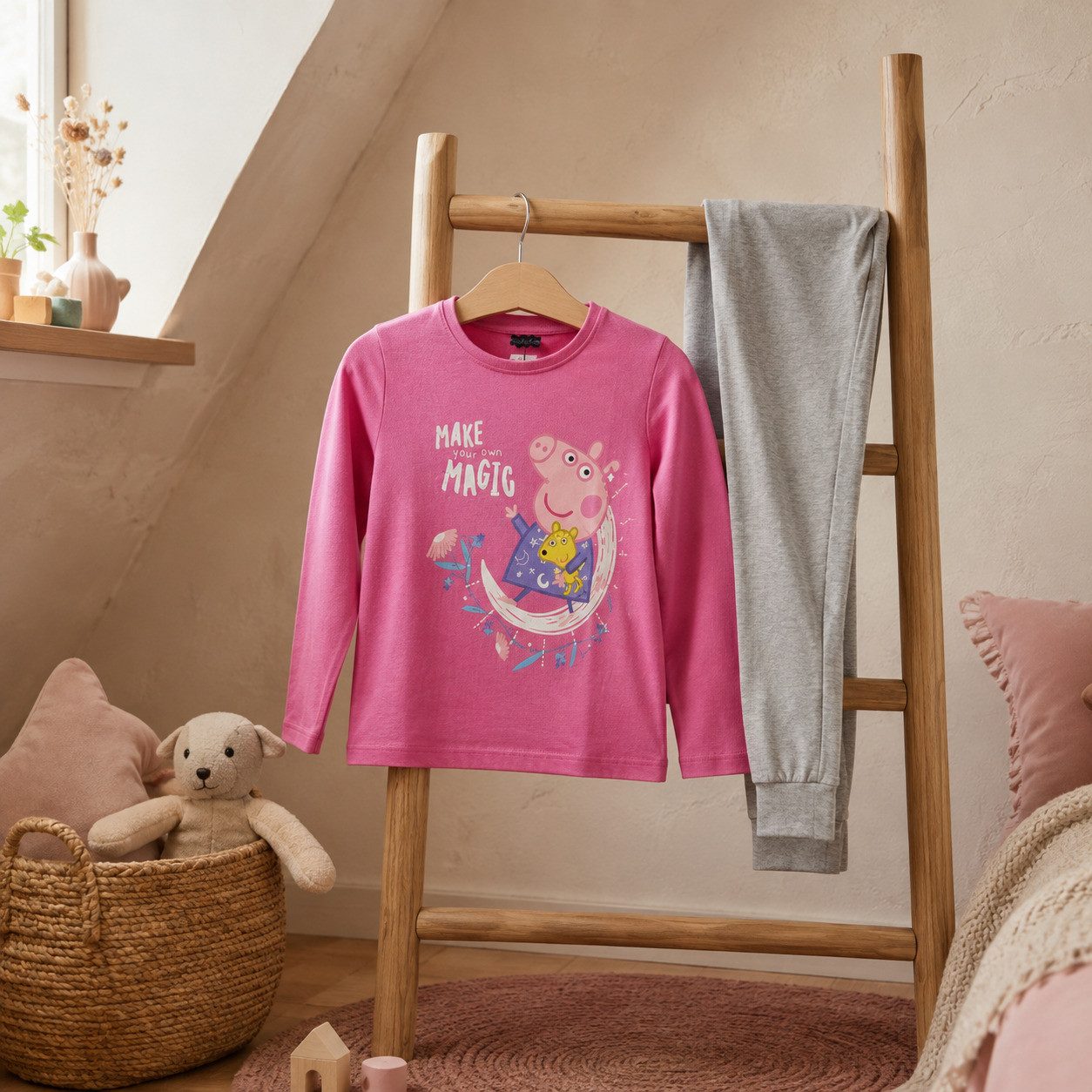 Peppa Pig Schlafanzug Peppa Wutz Pig Kinder Mädchen Schlafanzug Pyjama Gr. 92 bis 116 – Bild 5 von 5