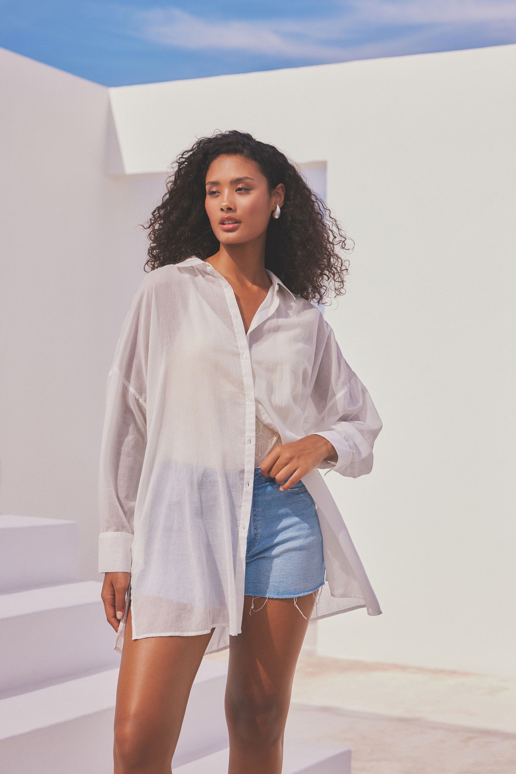 Next Strandshirt Strandkleid aus 100 % Baumwolle günstig online kaufen