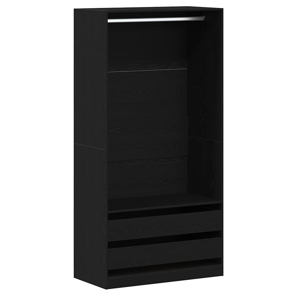 vidaXL Kleiderschrank mit Regal Schwarz Eichen-Optik 100 x 50 x 200 cm (1-St)
