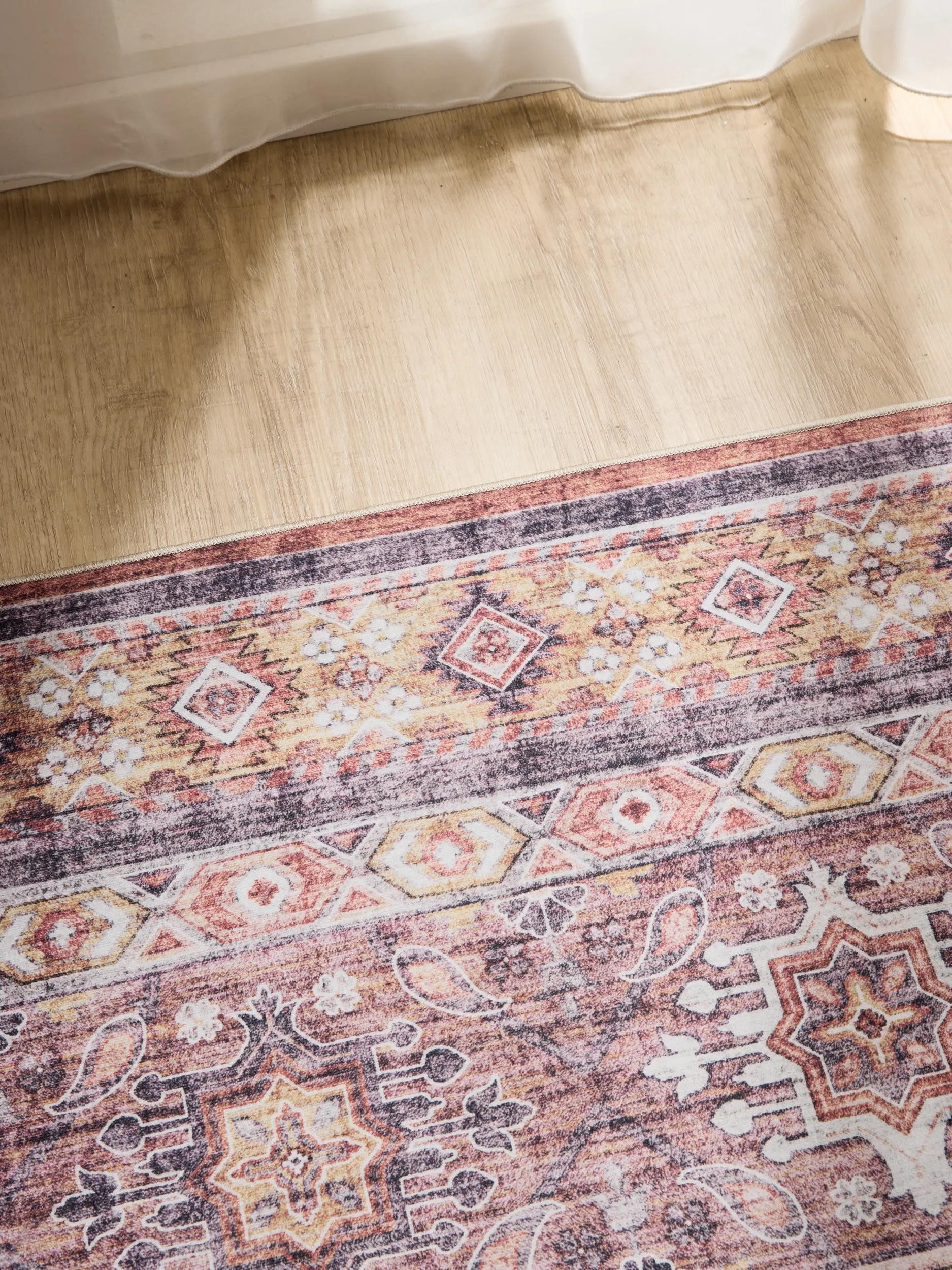 benuta Teppich George, rechteckig, Höhe: 5 mm, Vintage-Look, Kurzflor, Teppich Wohnzimmer, Schlafzimmer, Waschbar