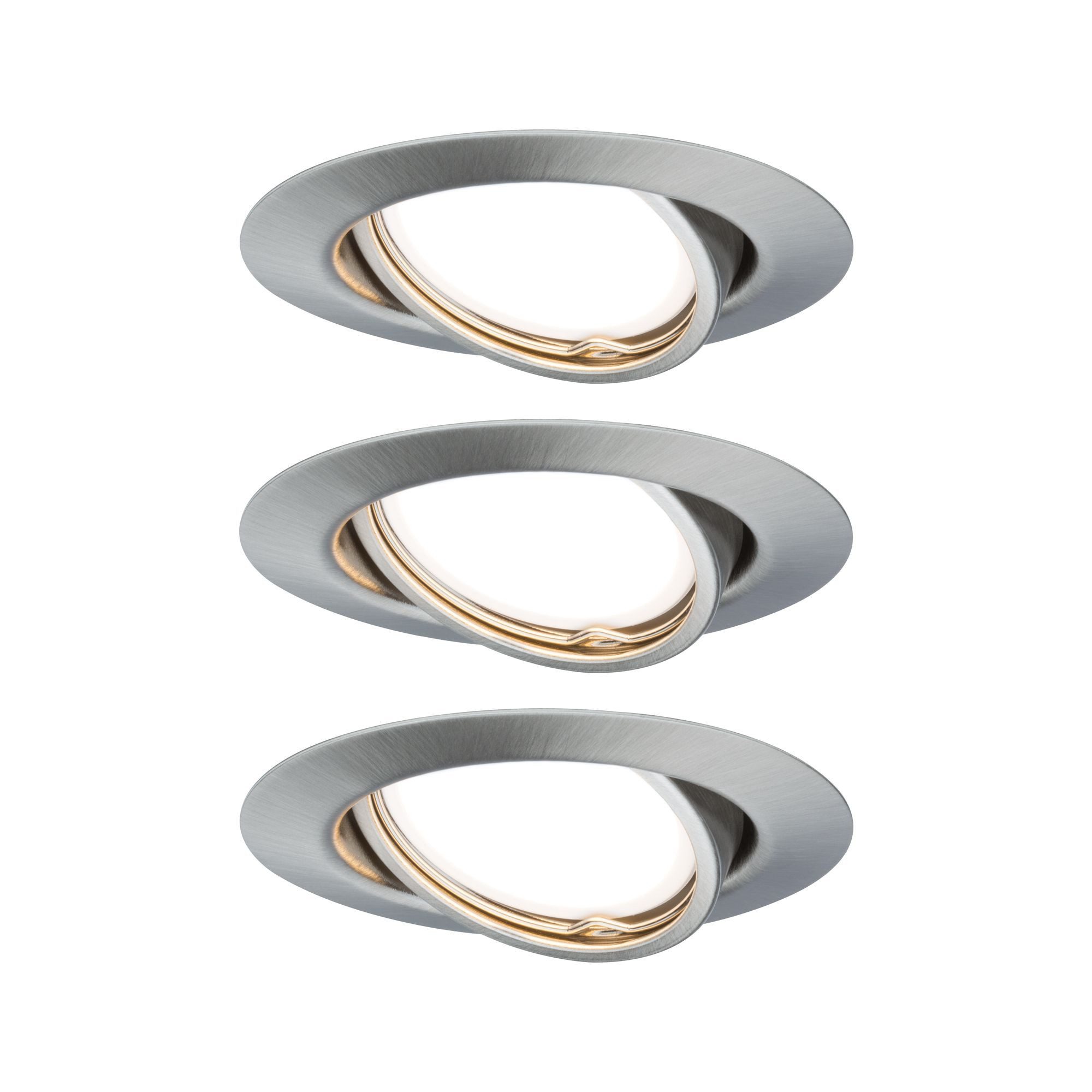 Paulmann LED Einbaustrahler 93424, im Lieferumfang enthalten, Metall