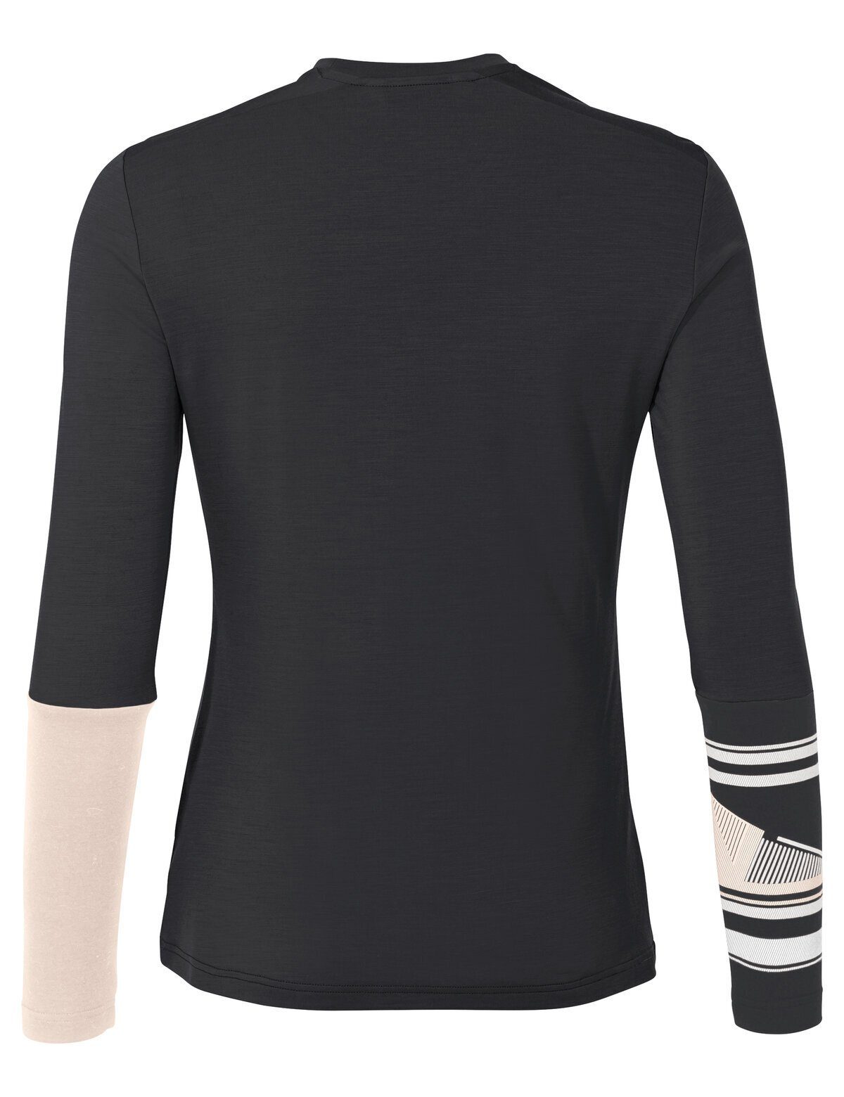 VAUDE T-Shirt (1-tlg) T-Shirt Women's Knopf black Wool Monviso Grüner LS