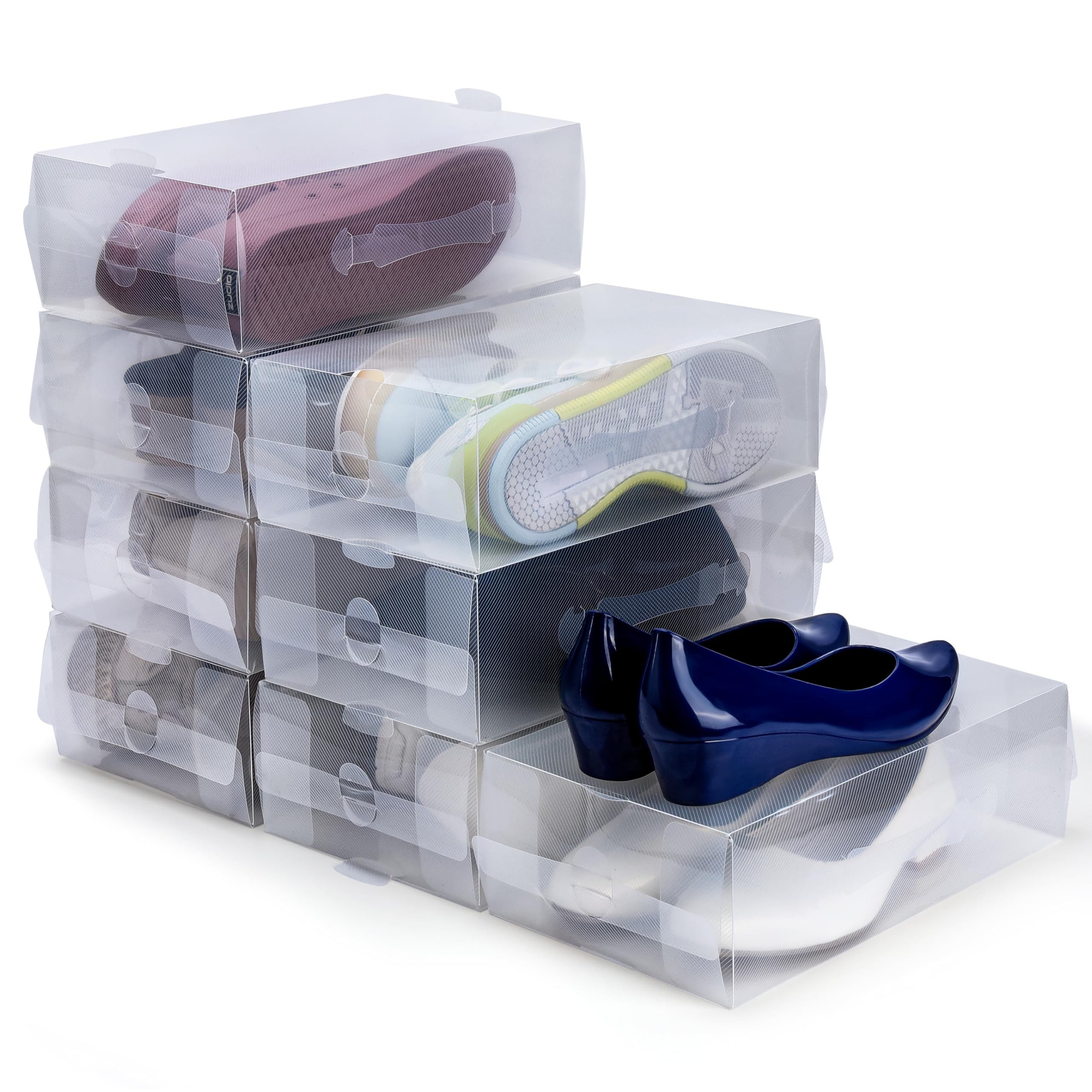 Schuhkiste Klar Kunststoff Schuhkästen (10 Stück) - Platzsparend