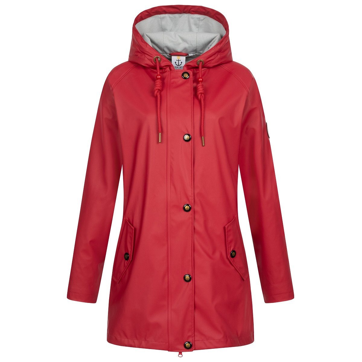 ankerglut Fleecejacke Ankerglut Himmel Damen Friesennerz Übergrößen Klassischer Friesennerz mit Jerseyfutter in großen Größen