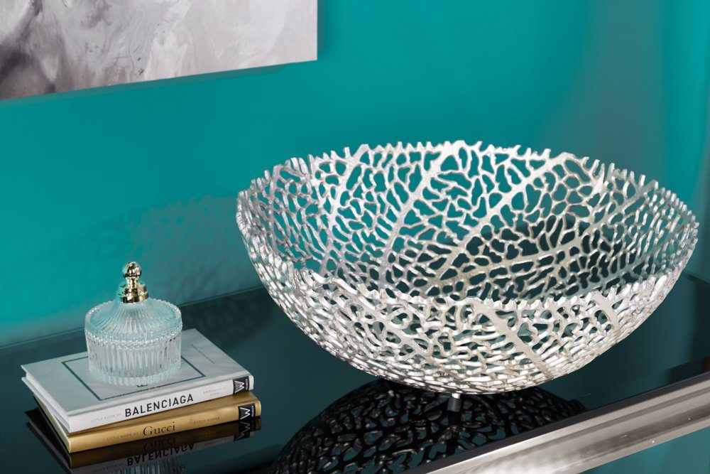 riess-ambiente Dekoschale ABSTRACT LEAF 45cm silber günstig online kaufen