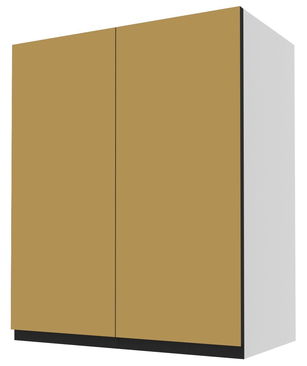 Korpusfarbe | 2-türig matt wählbar Feldmann-Wohnen 60cm Velden grifflos Klapphängeschrank super Front- und wählbar gold