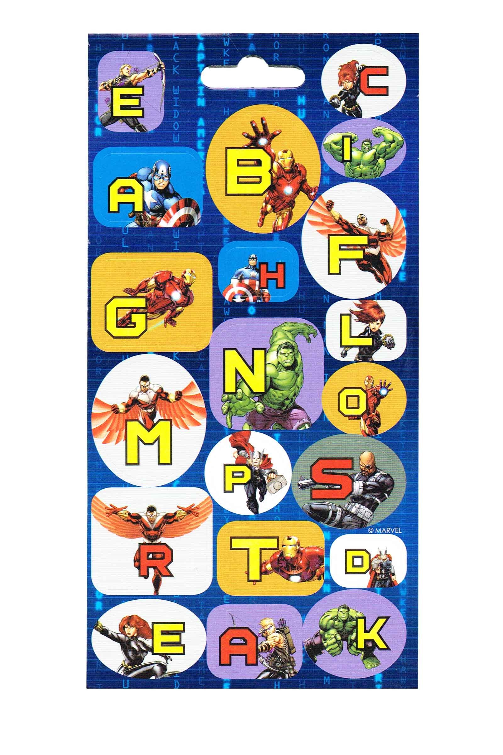 Panini Sticker Panini Marvel Avengers Sticker Buchstaben 3D Namensschilder ABC