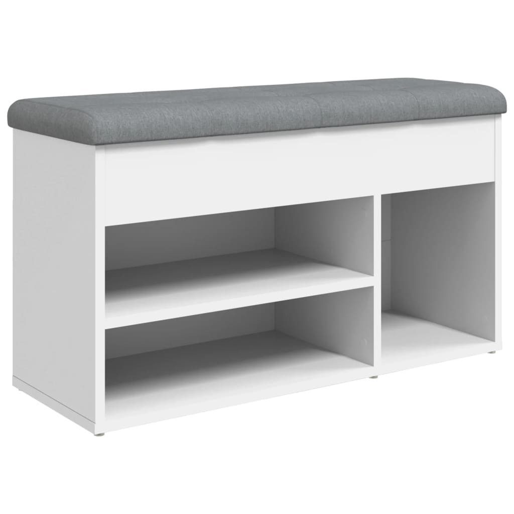 vidaXL Sitzbank Schuhbank Weiß 82x32x45,5 cm günstig online kaufen