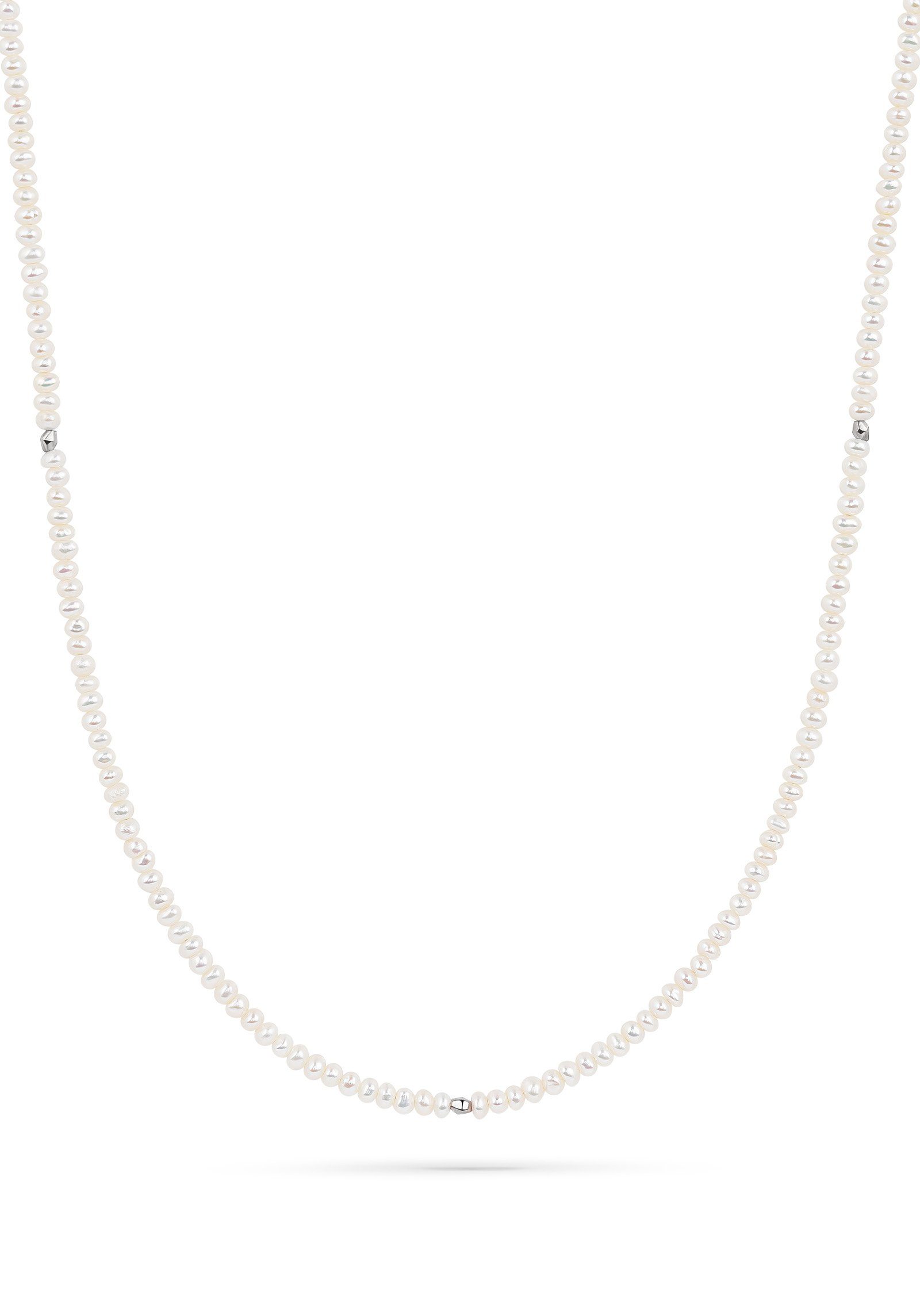 LA LARIS Perlenkette YVAINE, 925 Sterling Silber mit Süßwasserzuchtperlen