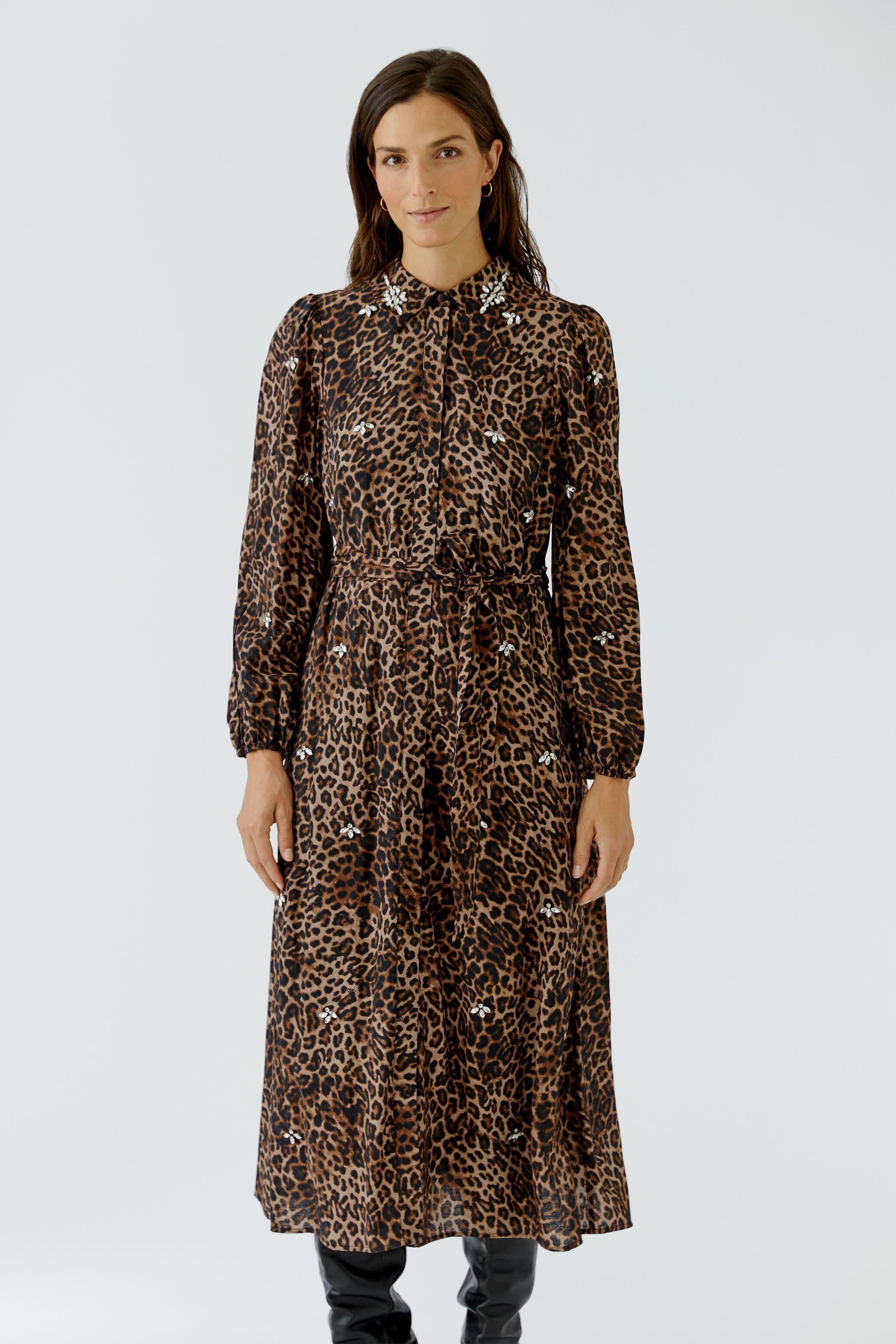 Oui Blusenkleid Gerade geschnitten Hemdblusenkragen