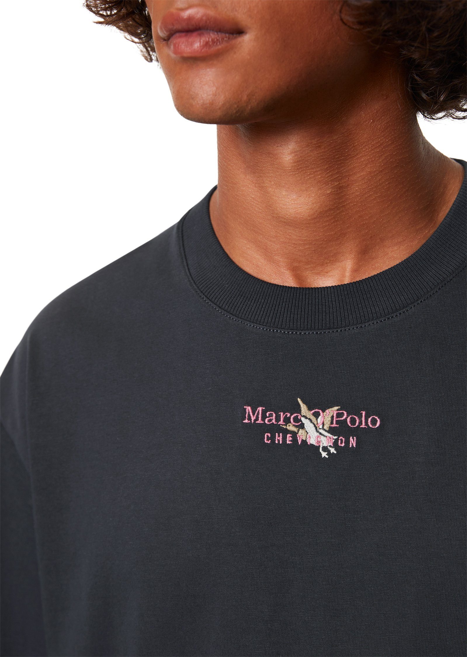O'Polo T-Shirt blau aus reiner Marc Bio-Baumwolle