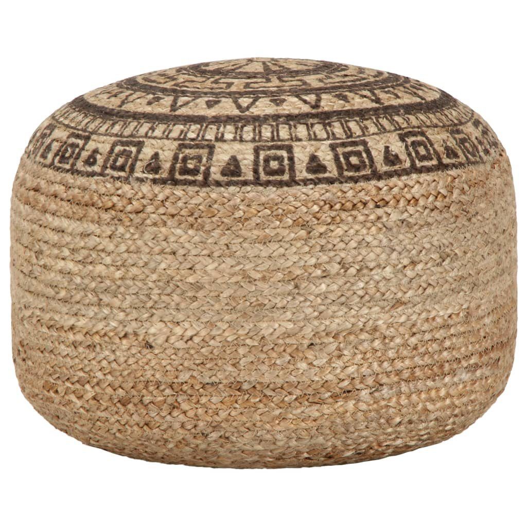 vidaXL Polsterhocker Handgefertigter Sitzpuff Braun 45 x 30 cm Jute (1 St)