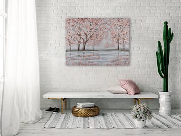 KUNSTLOFT Gemälde Spring Garden 100x75 cm, Leinwandbild 100% HANDGEMALT Wandbild Wohnzimmer