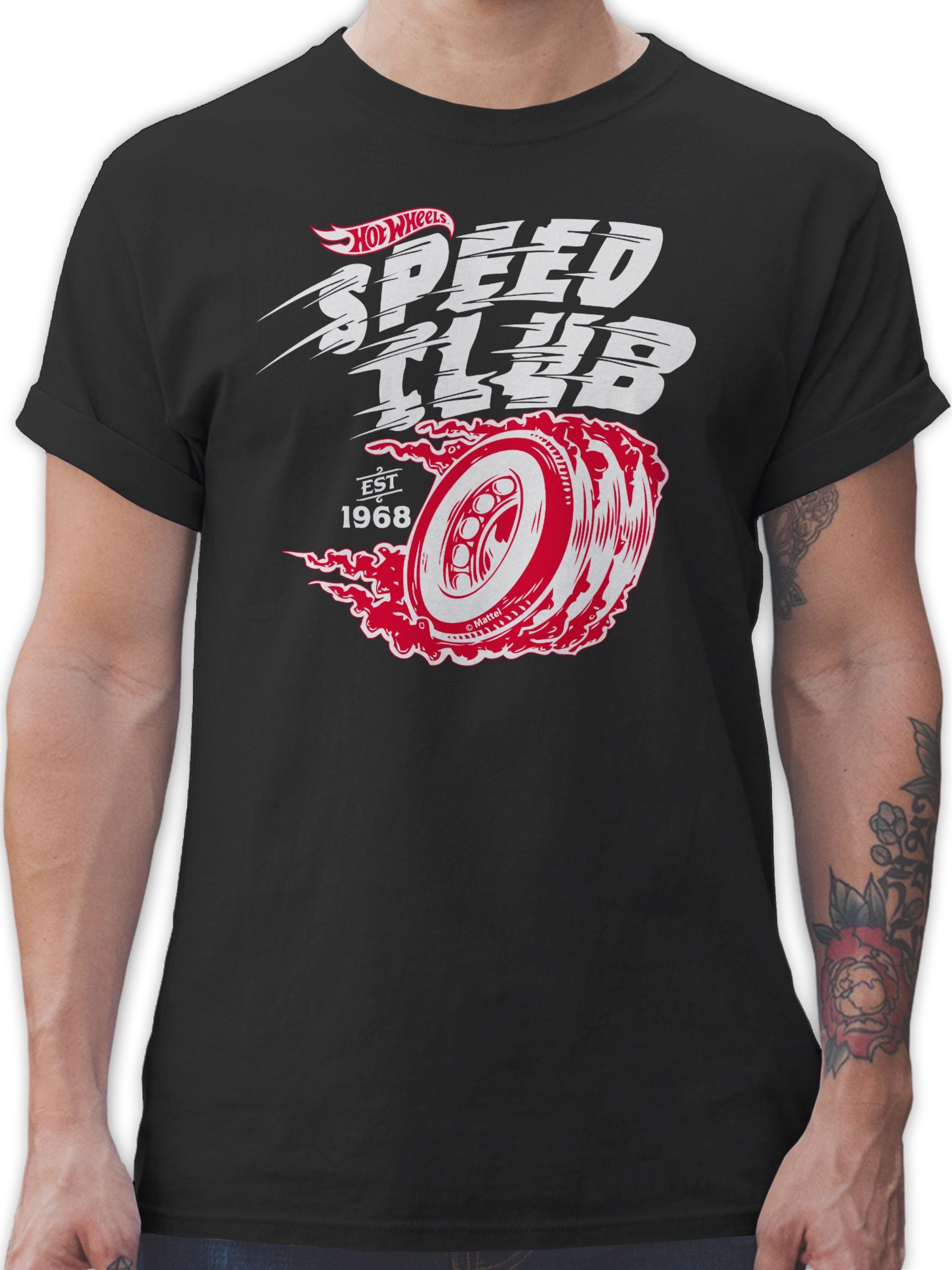 Shirtracer T-Shirt Speed Club - weiß/rot Hot Wheels Herren 02 Schwarz