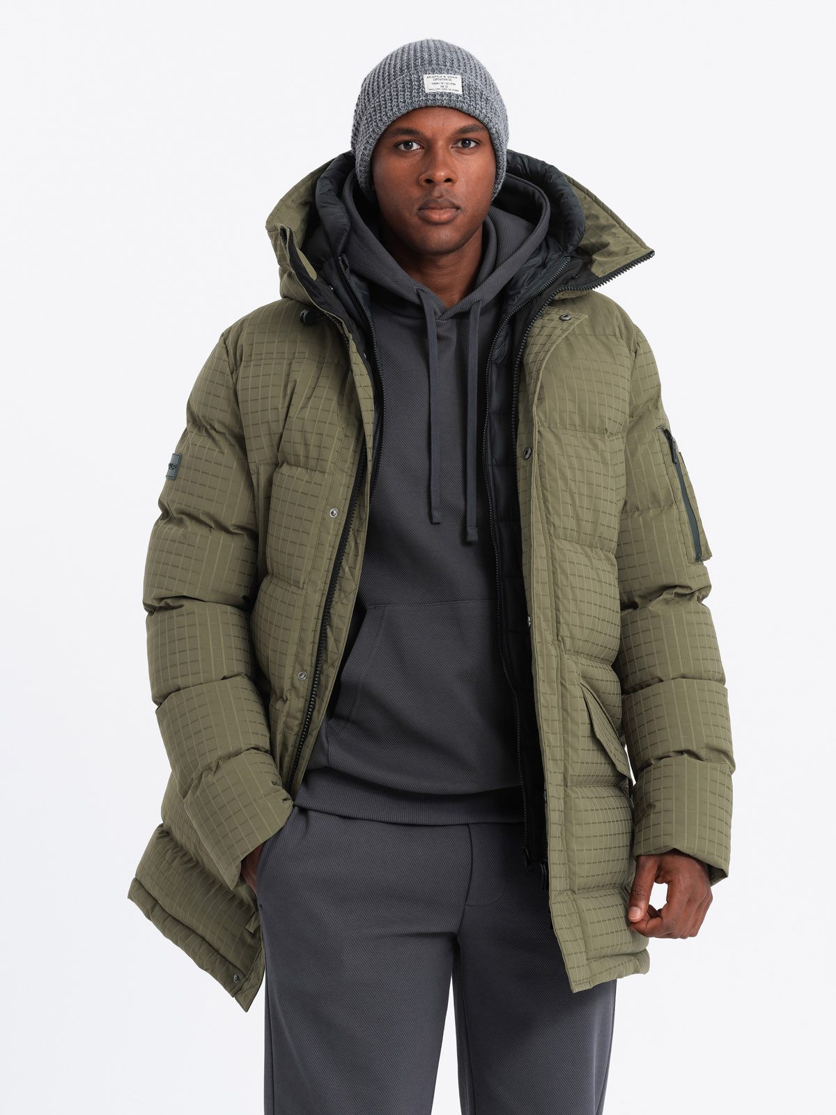 OMBRE Winterjacke Lange Outdoo Jacke für Herren günstig online kaufen
