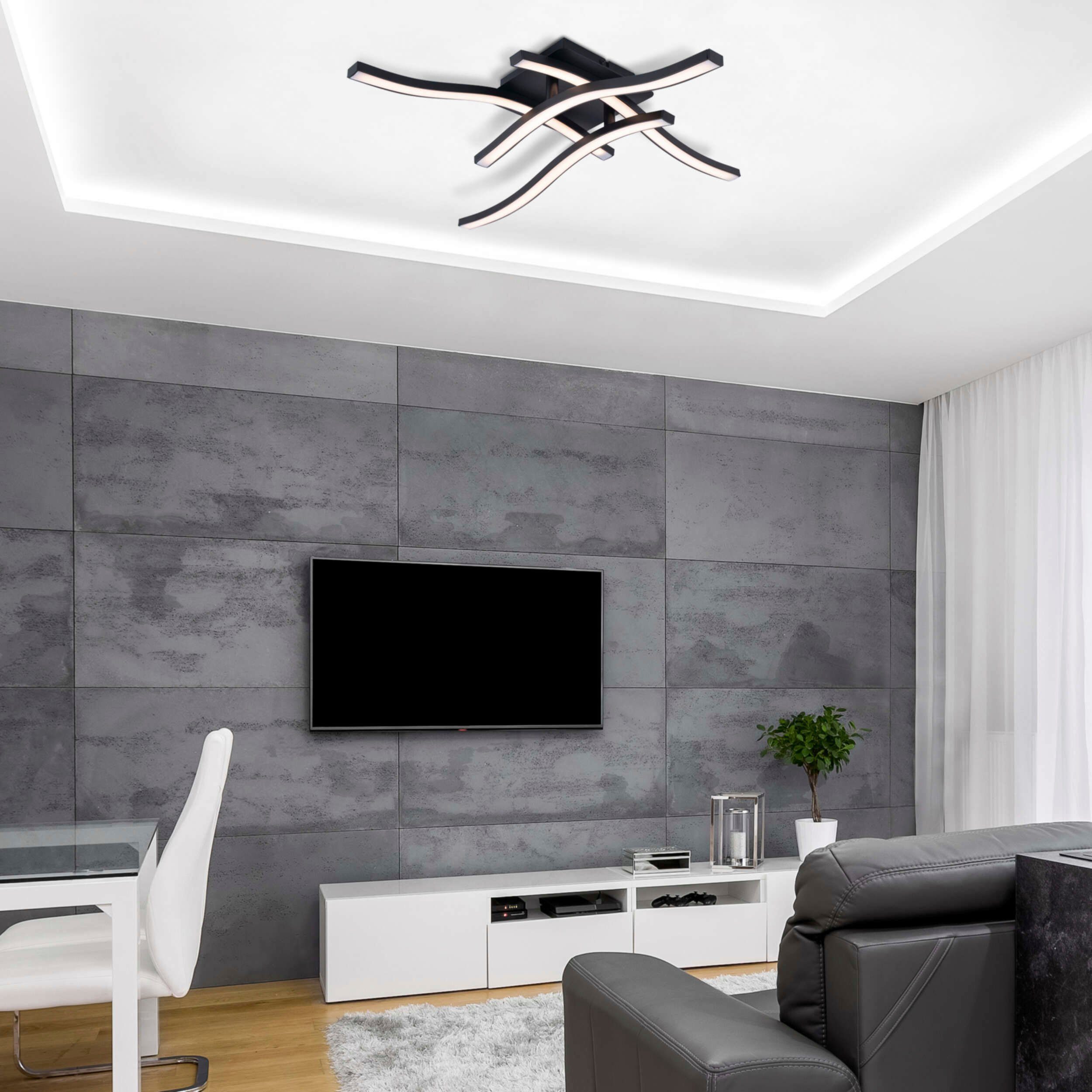 näve LED Deckenleuchte Onda, LED fest günstig online kaufen