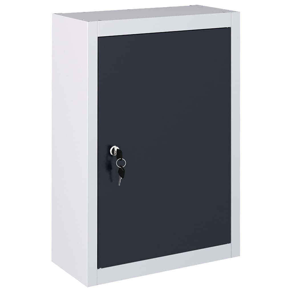 vidaXL Werkzeugbox Wand-Werkzeugschrank Industriedesign Metall Grau und Schwarz (1 St)