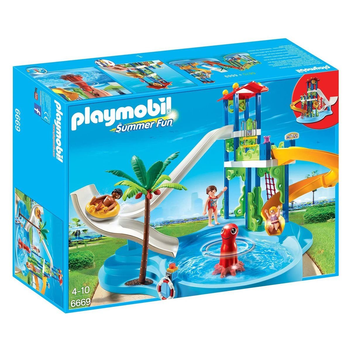 Playmobil® Spielwelt PLAYMOBIL® 6669 - Summer Fun - Spielset, Aquapark mit  Rutschentower