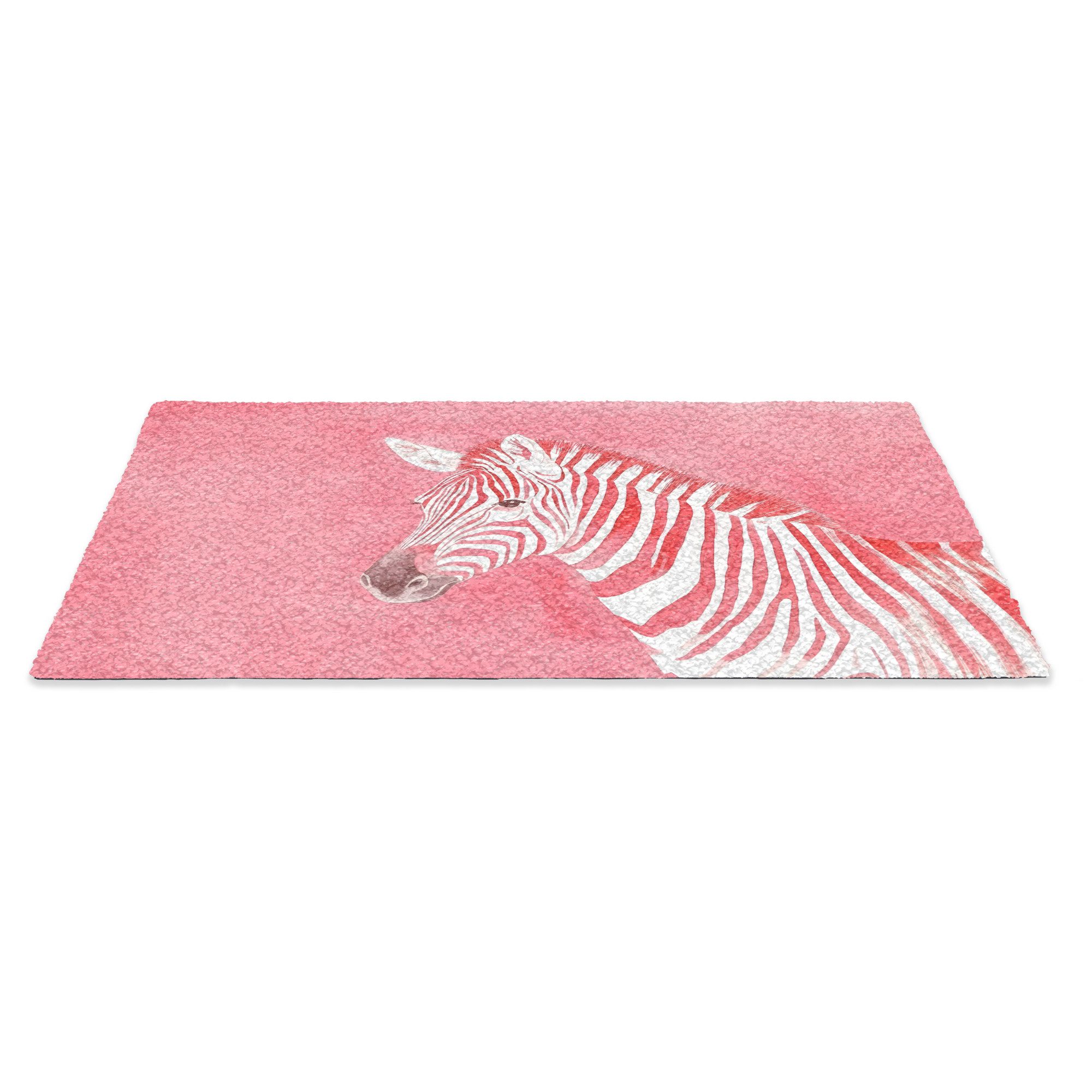 MuchoWow Fußmatte Zebra - Rosa - günstig online kaufen