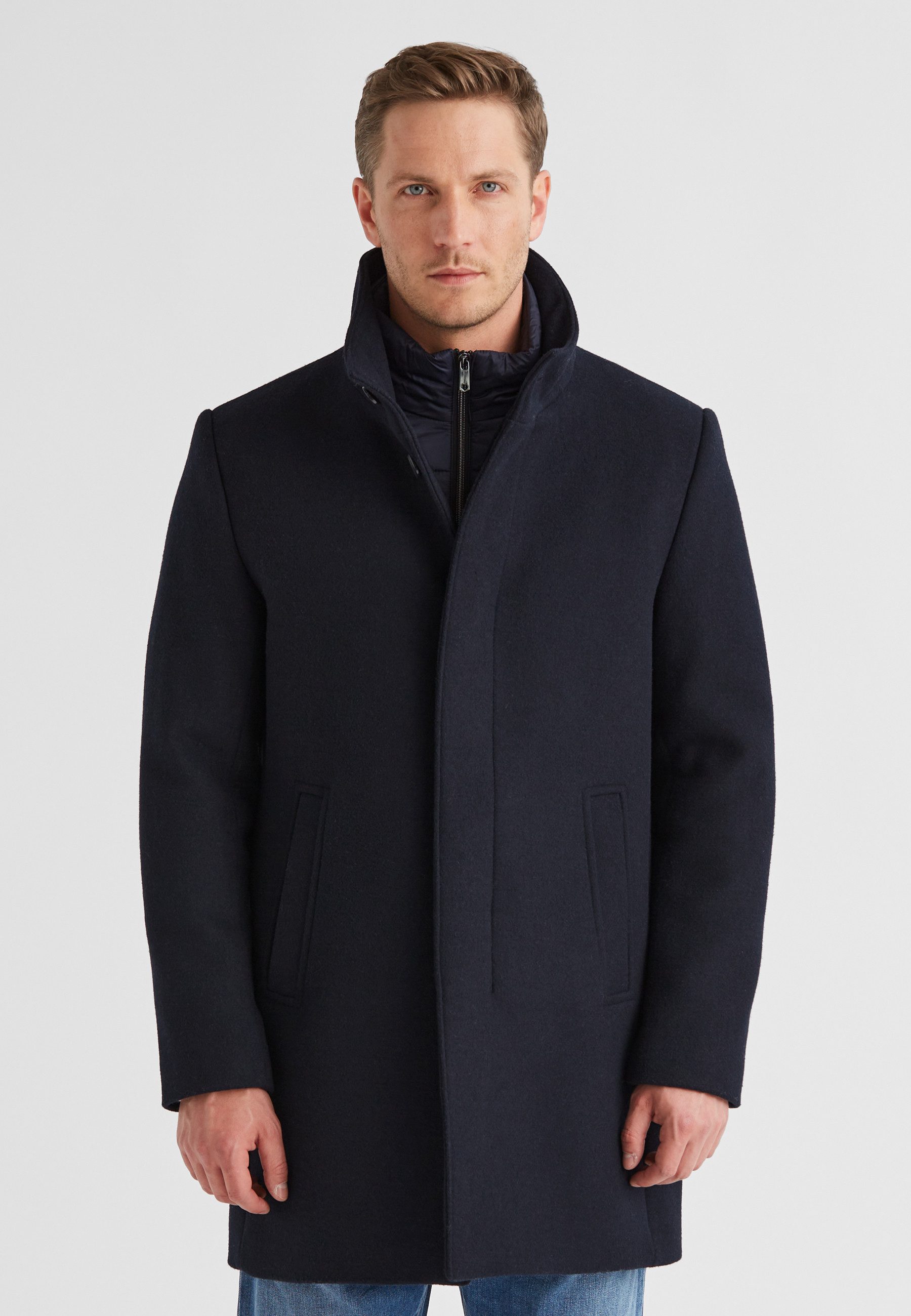 Milestone Wollmantel MSLancaster mit heraustrennbare gesteppte Blende günstig online kaufen