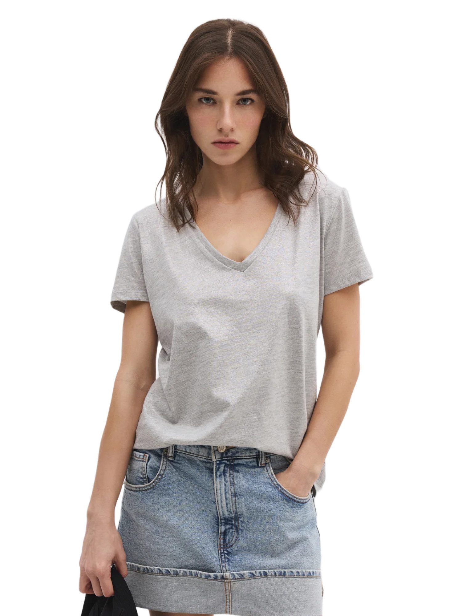 No Matter What T-Shirt Kurzärmeliges T-Shirt mit V-Ausschnitt