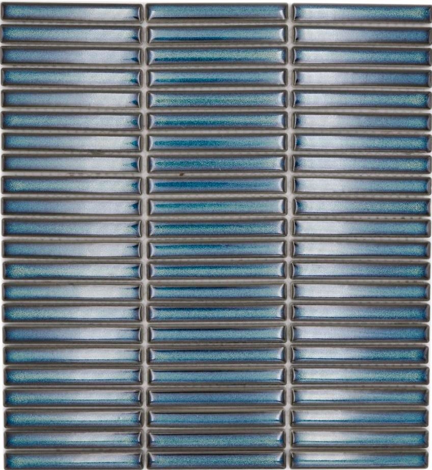 Mosani Mosaikfliesen Keramikmosaik Mosaikfliesen grün glänzend