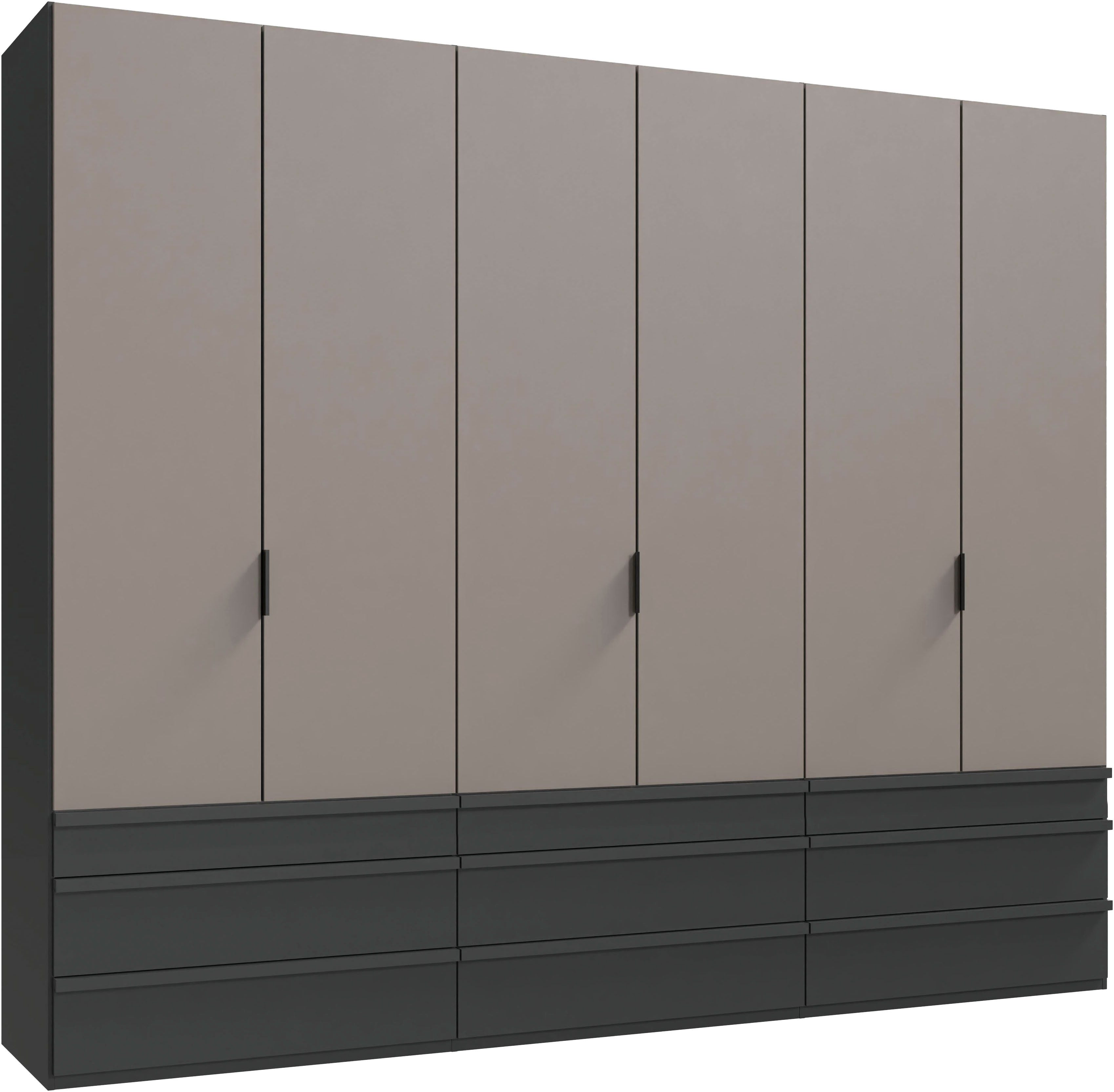 Wimex Falttürenschrank Oxford by fresh to go, in der Breite 300cm, in 2 Höhen erhältlich (mit Schubladen, wahlweise mit oder ohne Spiegel) mit hochwertigen Falttüren für den perfekten Überblick