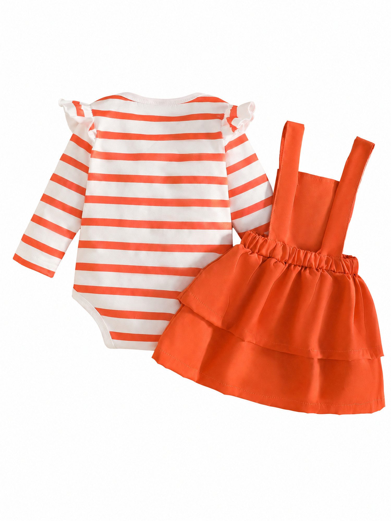 Gluckids 2-in-1-Kleid Halloween 3-tlg Baby Mädchen Kleidung Overall + Latzkleid + Stirnband (3-tlg)