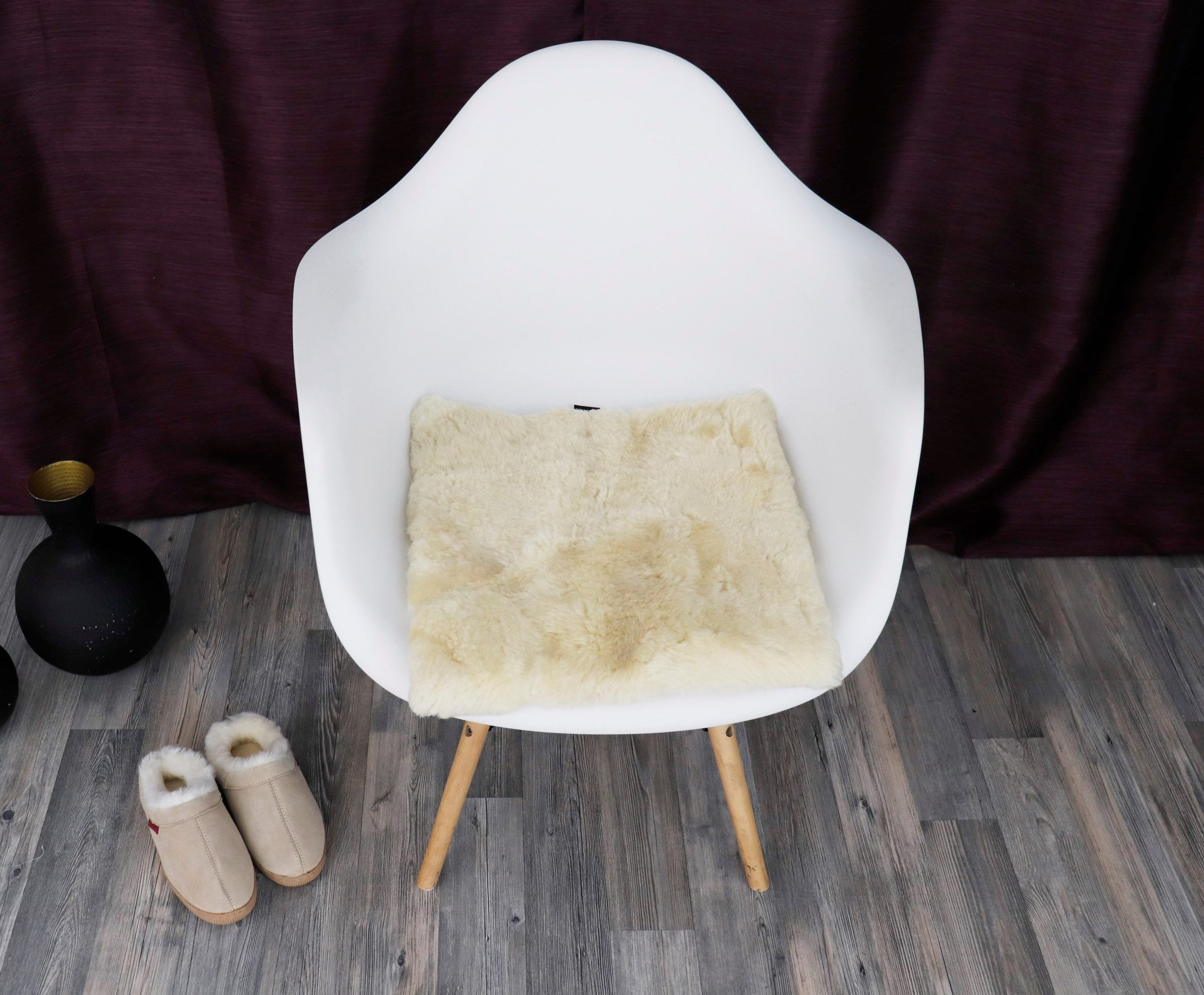 Reissner Lammfelle Sitzkissen Sitzkissen Lammfell SiKi-PA 40x40cm Patchwork