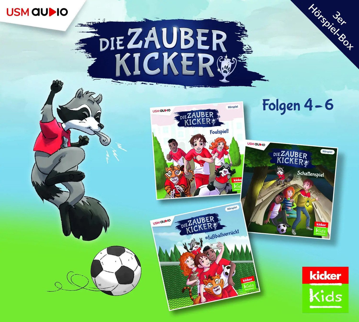 United Soft Media Hörspiel Die Zauberkicker Hörbox Folgen 4-6 (3 Audio CDs)