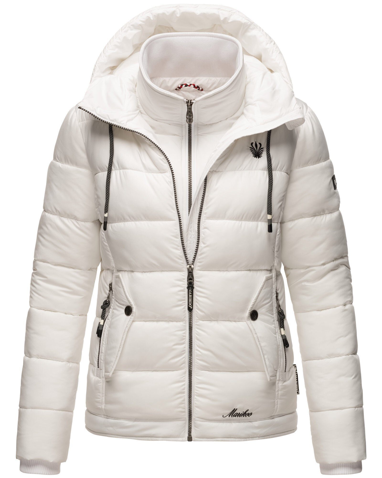 Marikoo Outdoorjacke Taisaa hochstehendem mit Weiss Kragen Pri