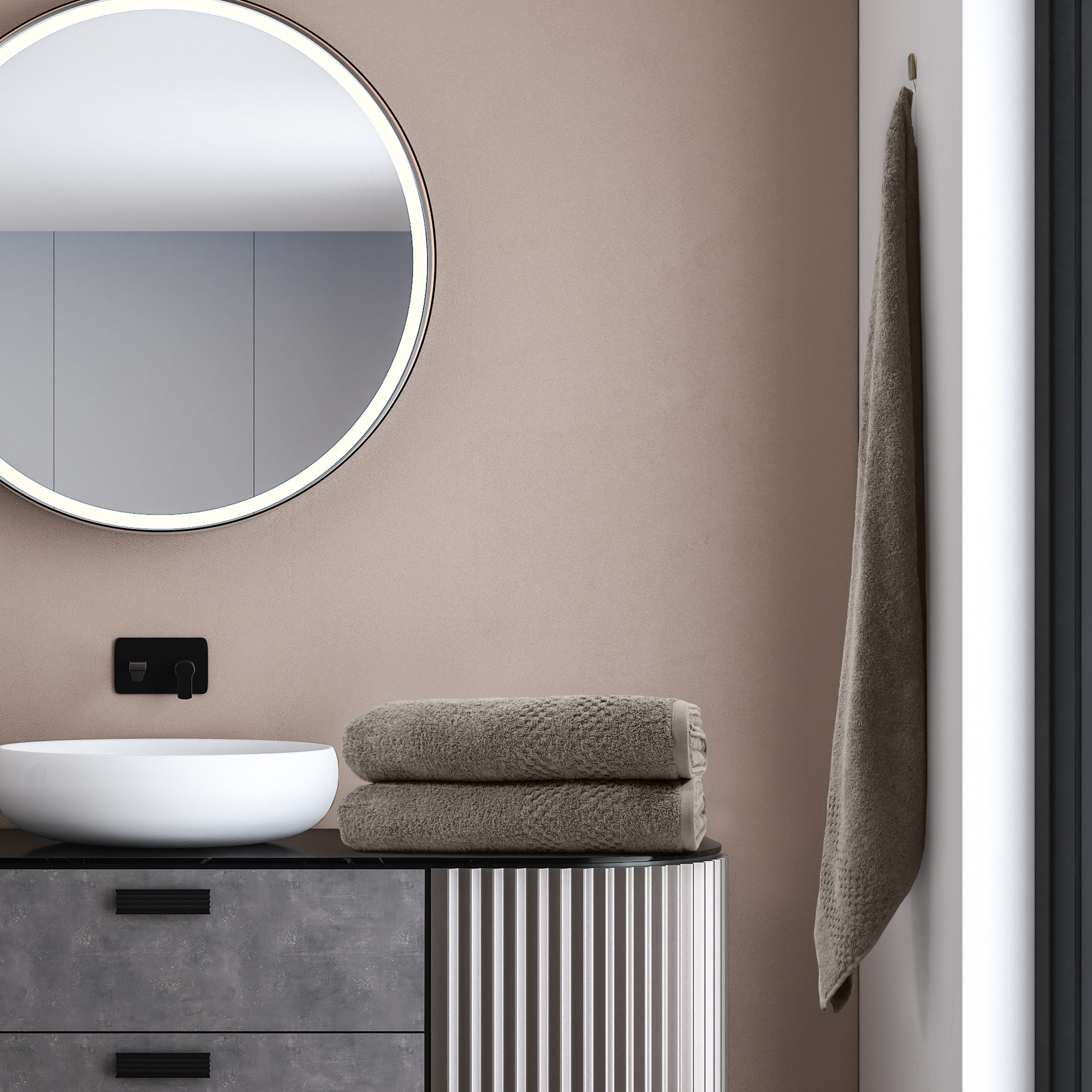 OTTO home Saunatuch Regona, 80x200cm, flauschig und weich, 100% Baumwolle, 500 gr/m², Frottier (Set, 2-St), Premium Handtücher mit Bordüre, Handtuch-Set, 5 Jahre Garantie