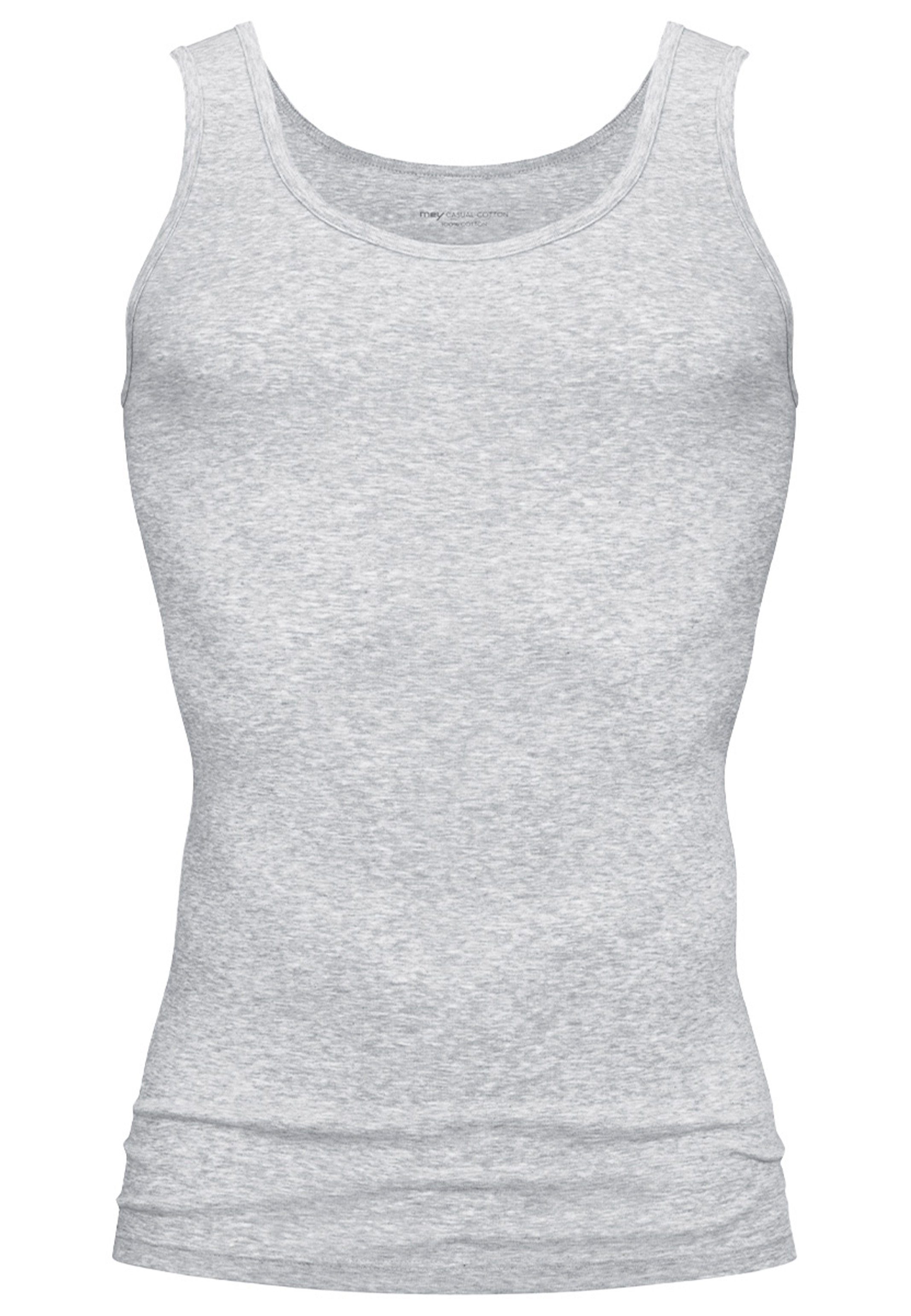 Mey Unterhemd Casual Cotton / - (1-St) grey Tanktop melange Light - Unterhemd Baumwolle
