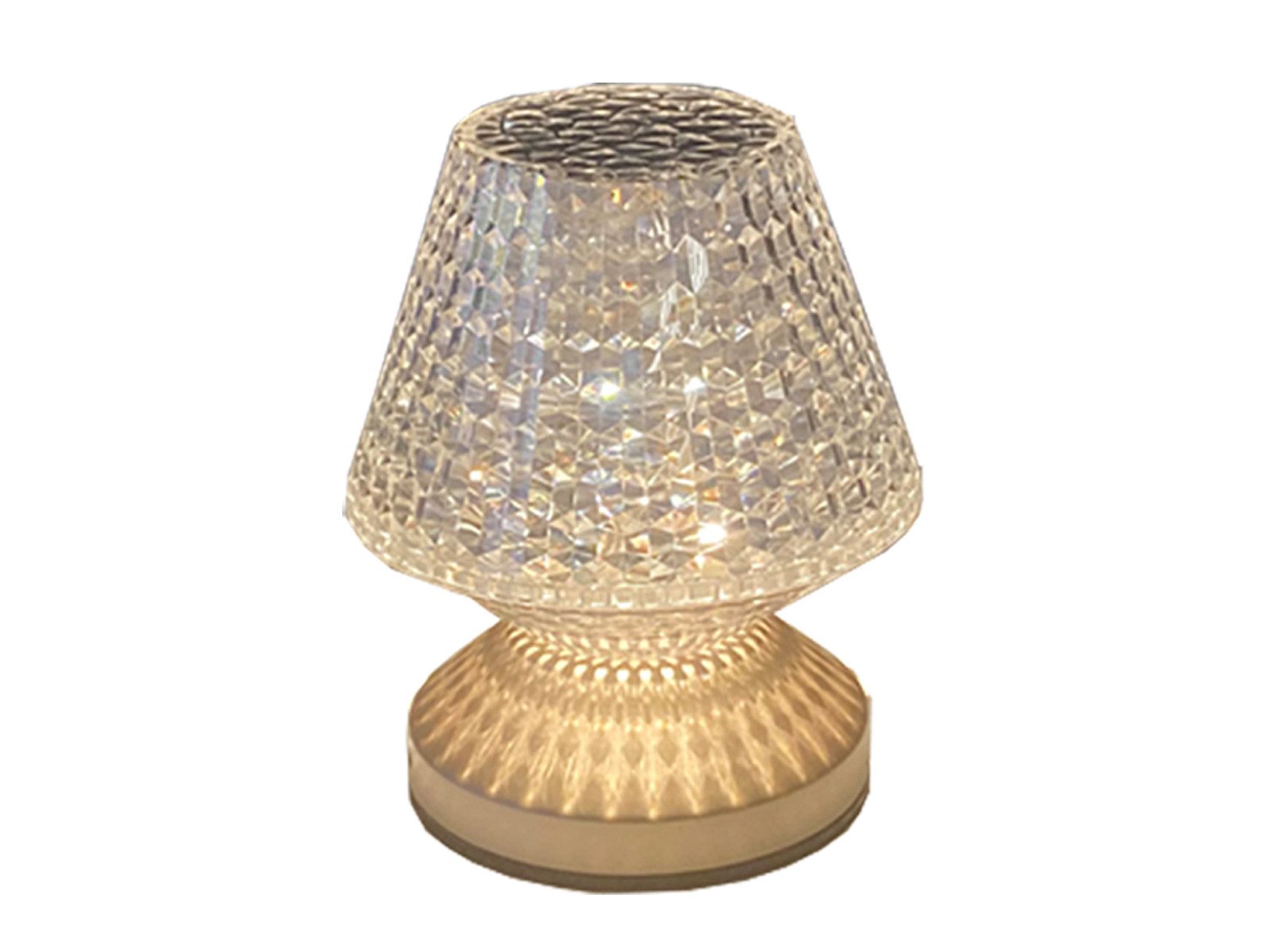 meineWunschleuchte USB-Tischleuchte mit Akku, Höhe 15cm, kleine aufladbare Tischlampe kabellos ohne Strom mit Touch Funktion