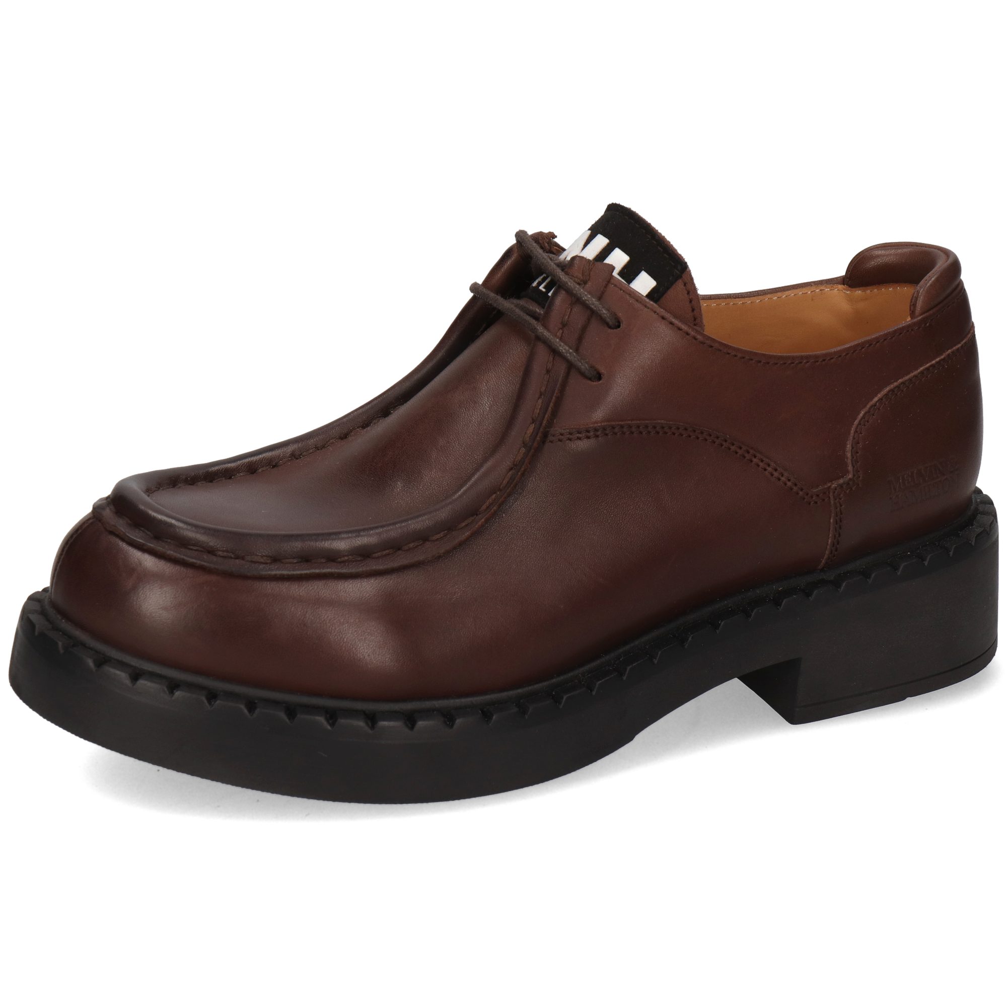 Melvin & Hamilton Pia 8 Leder-Derby Schuhe für Damen Schnürschuh Flache Absätze, Echtes Leder