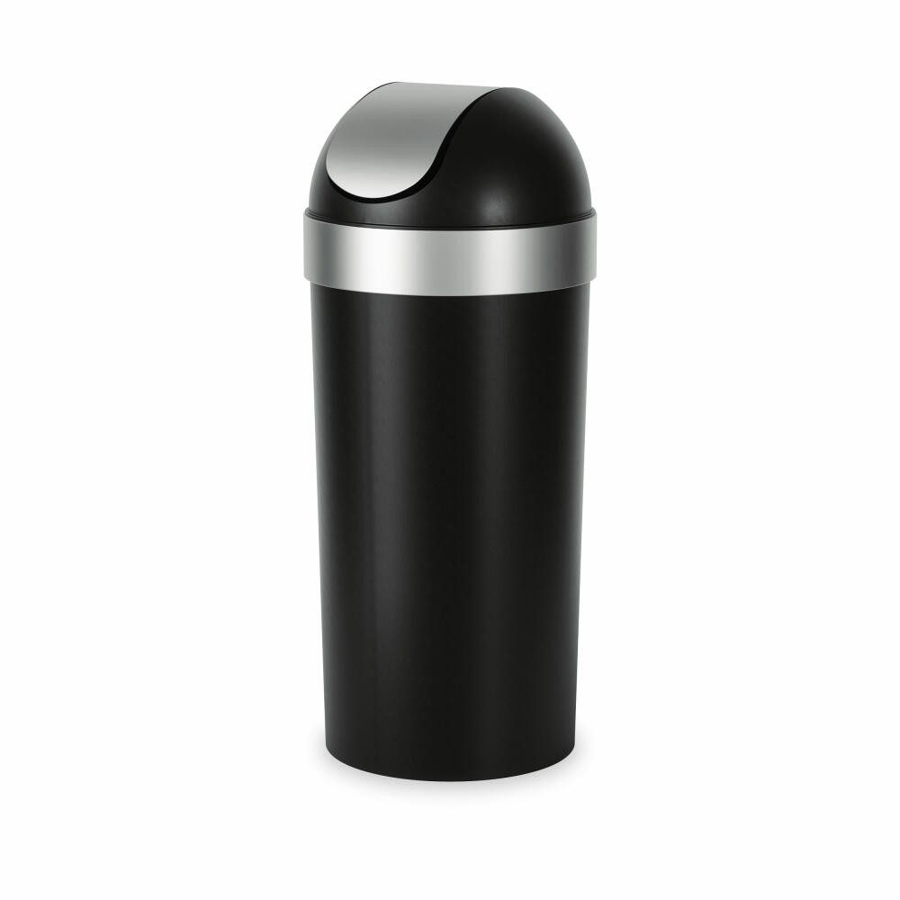 Umbra Mülleimer Venti, Schwarz, Nickel, 72 L