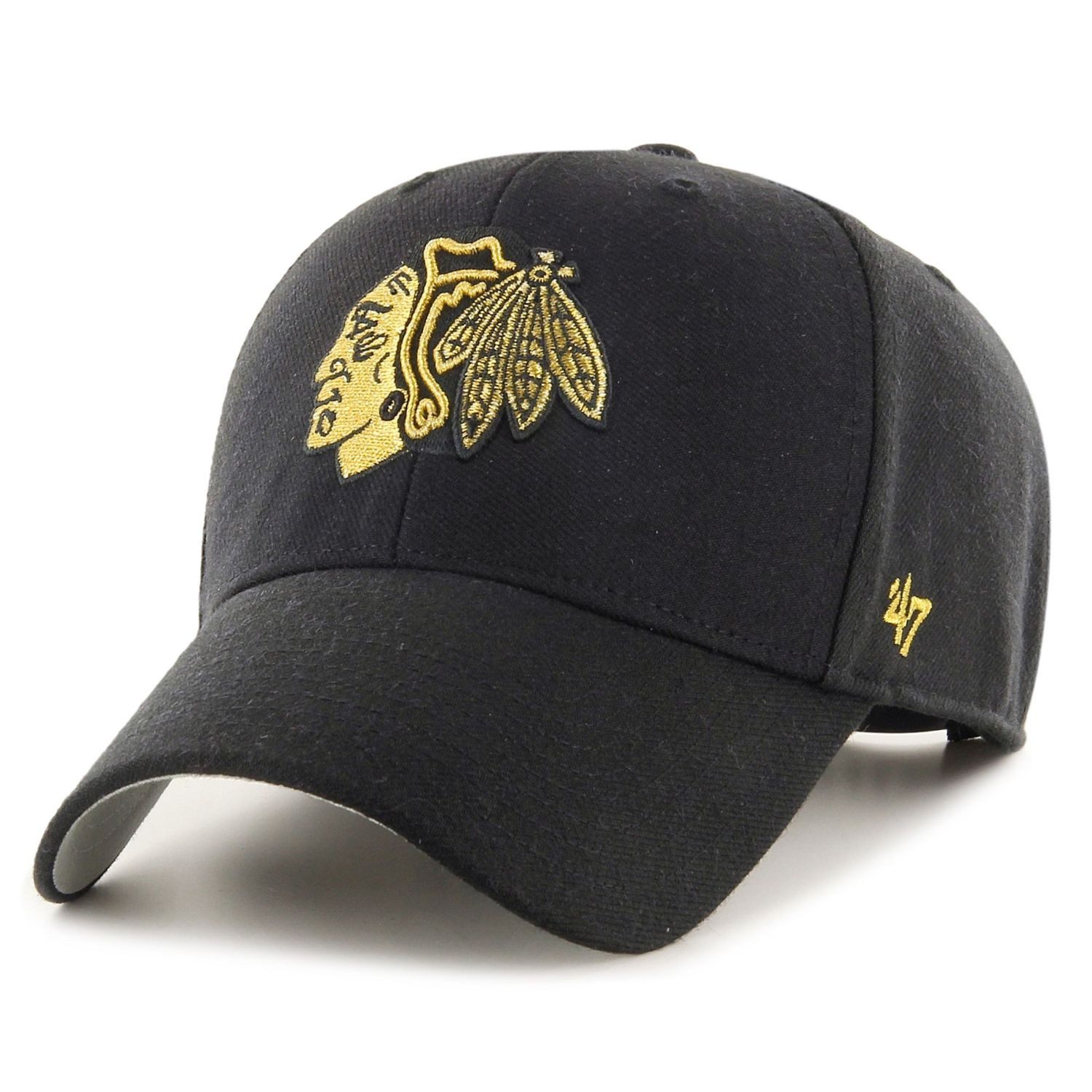 '47 Brand Snapback Cap GOLD METALLIC Chicago Blackhawks