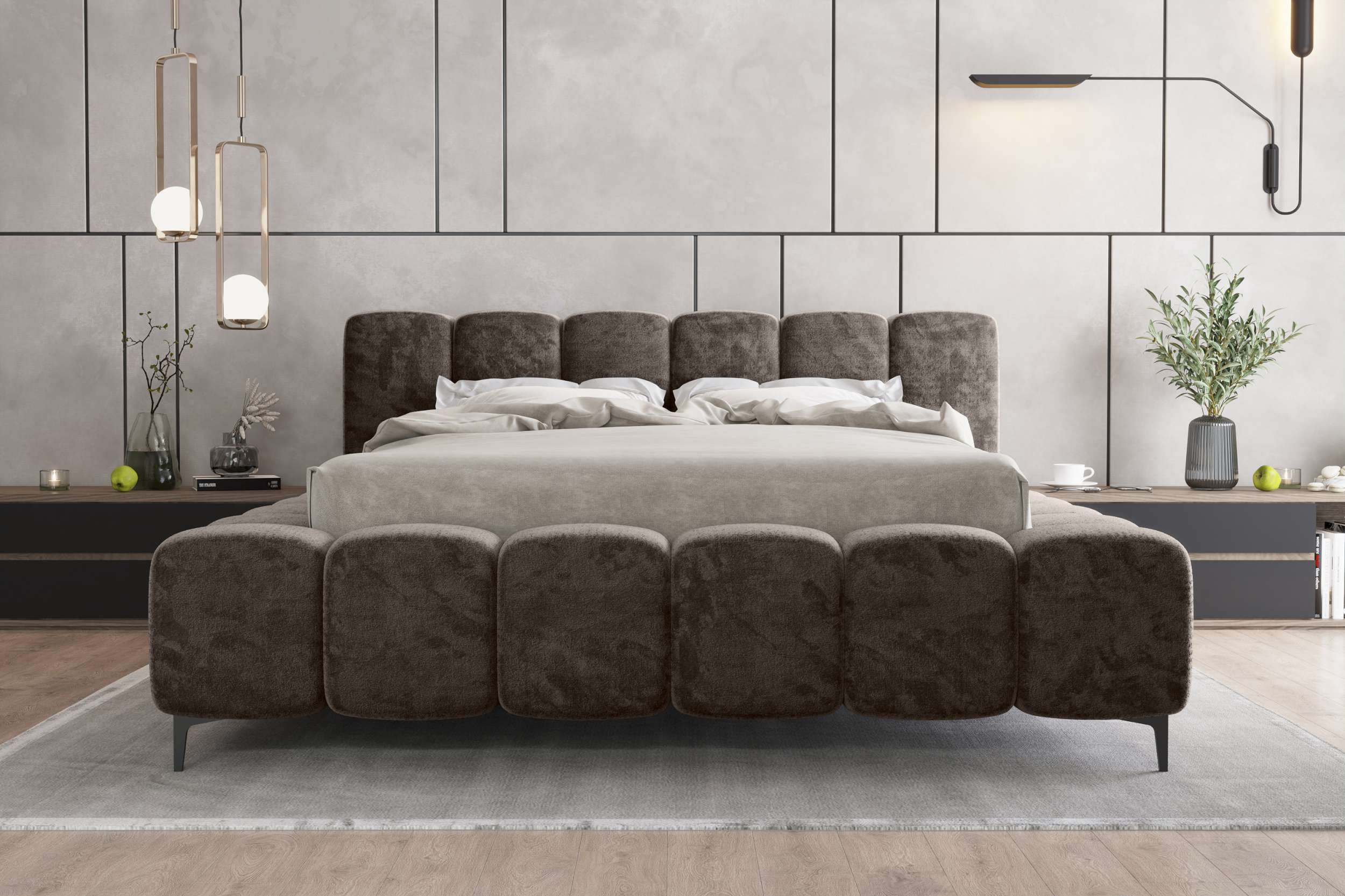 99rooms Polsterbett Cozy (Schlafzimmerbett, Bett), 140/160/180x200 günstig online kaufen