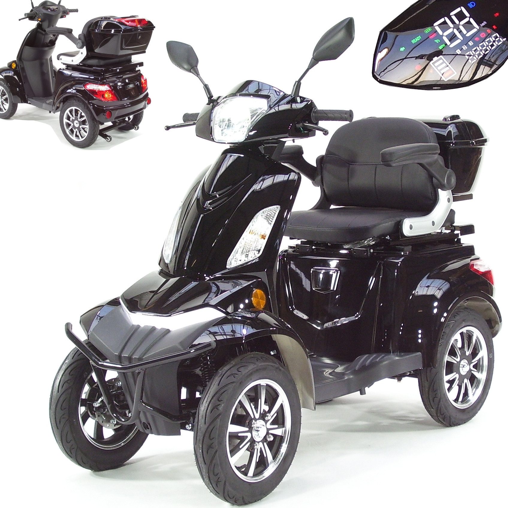 Apex Elektromobil Seniorenmobil Elektromobil Elektroroller Quad Scooter 25 km/h 55949, (1-tlg)