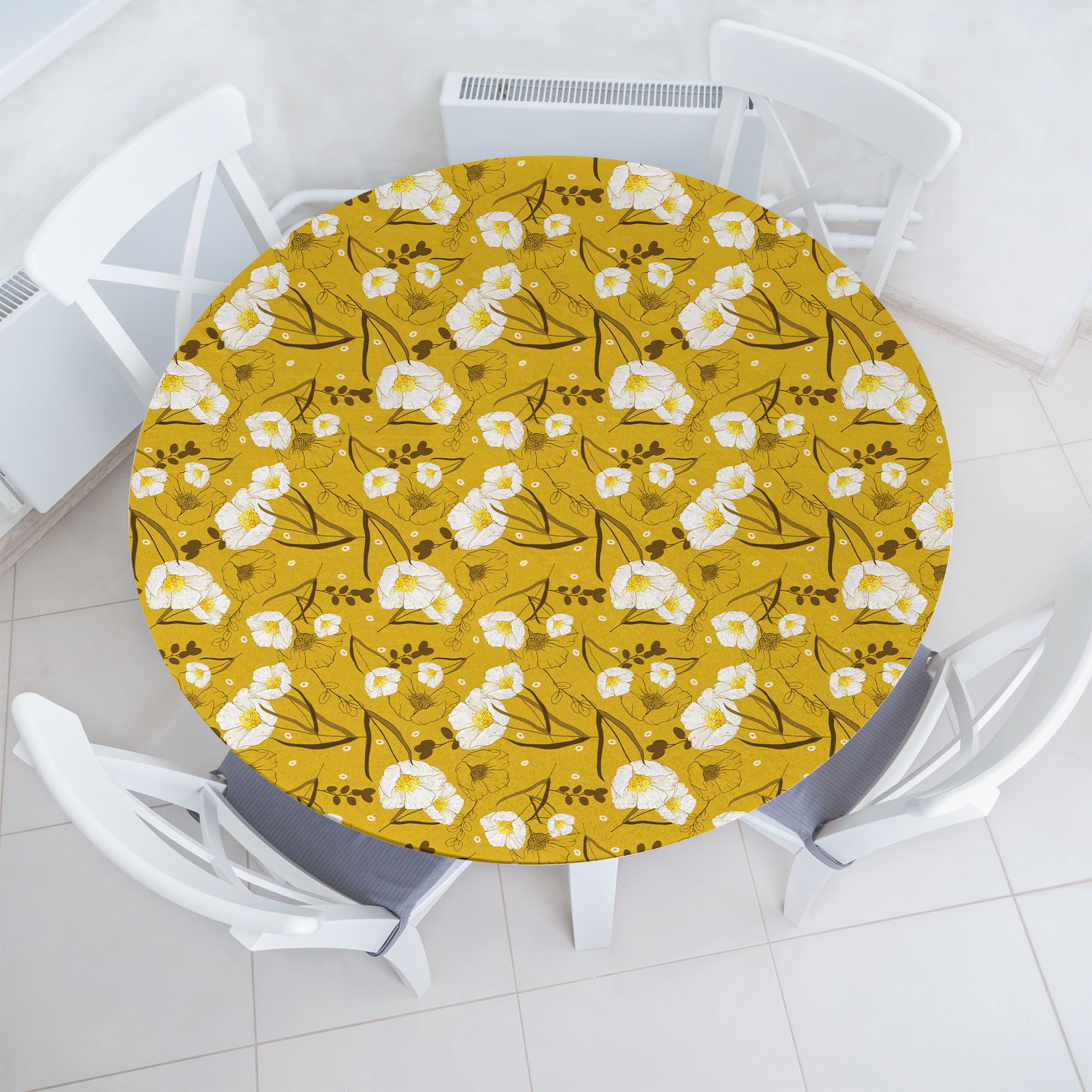 Tischdecke Rundum-elastische Stofftischdecke