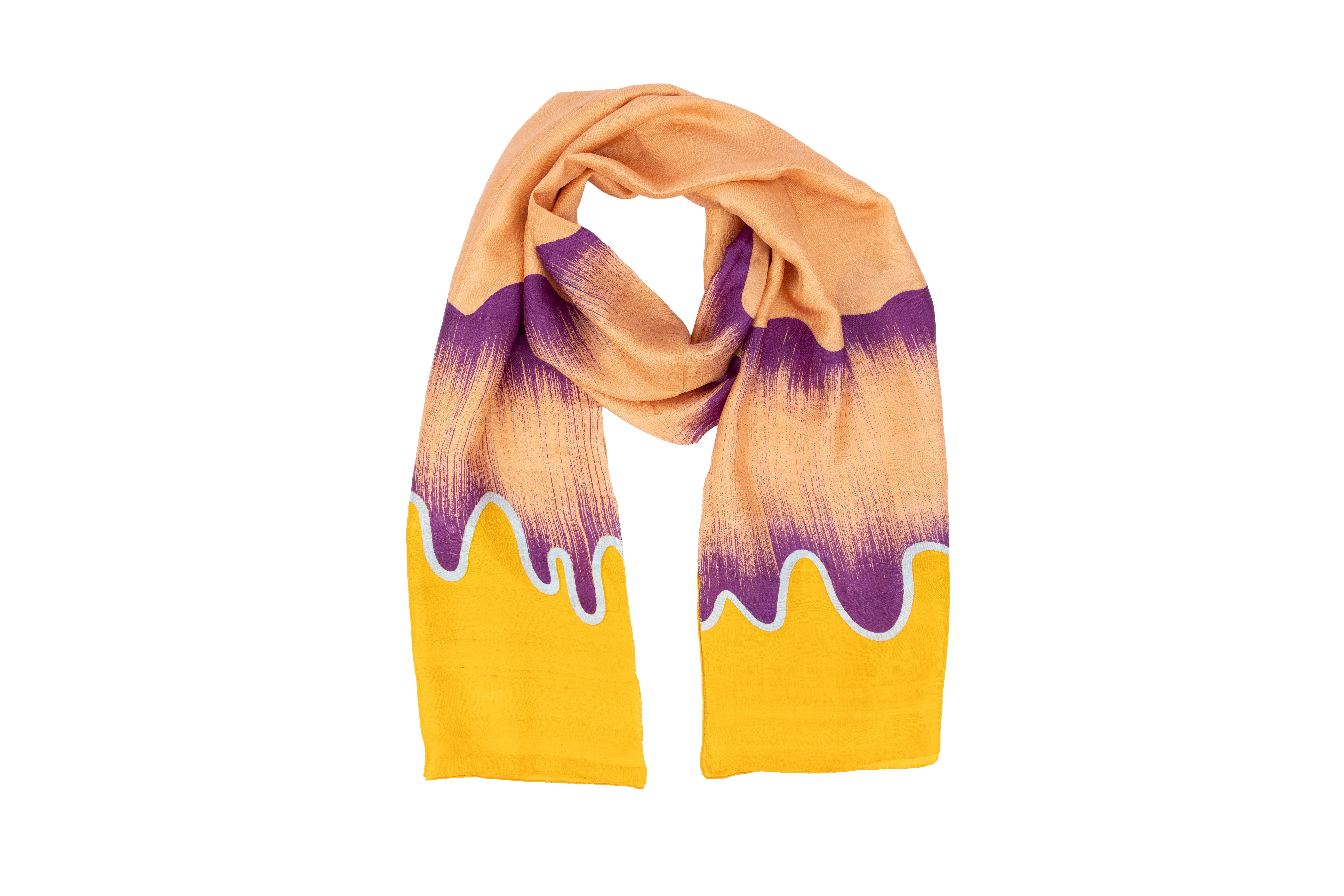 El Puente Seidenschal Schal "Wave", Handmade, Fair Trade