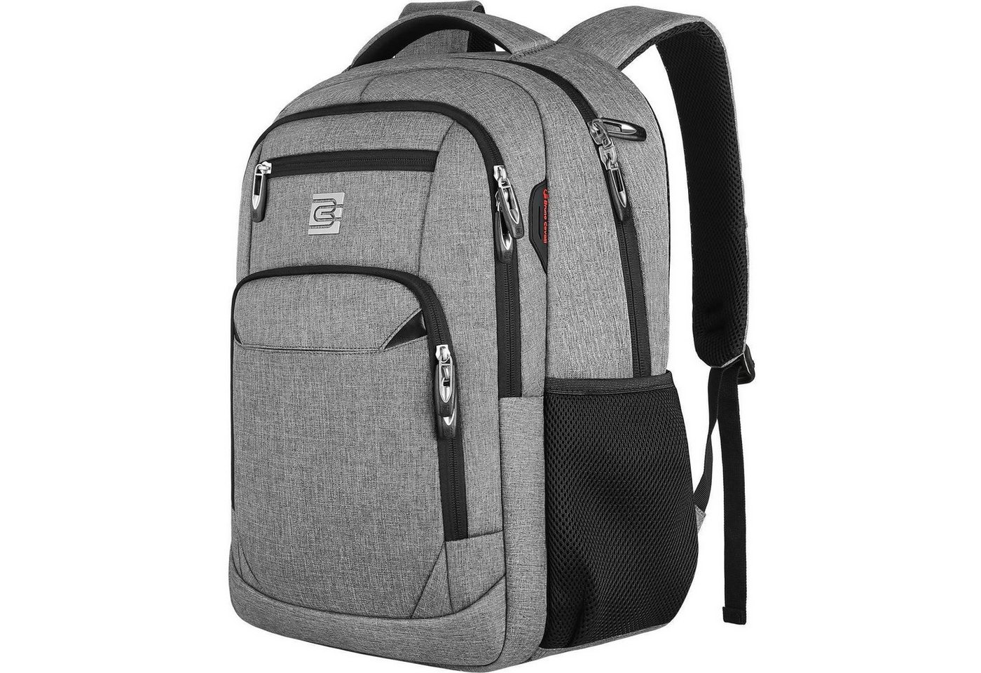 LuxusKollektion Laptoprucksack Laptop Rucksack Herren Grau 15.6 Zoll