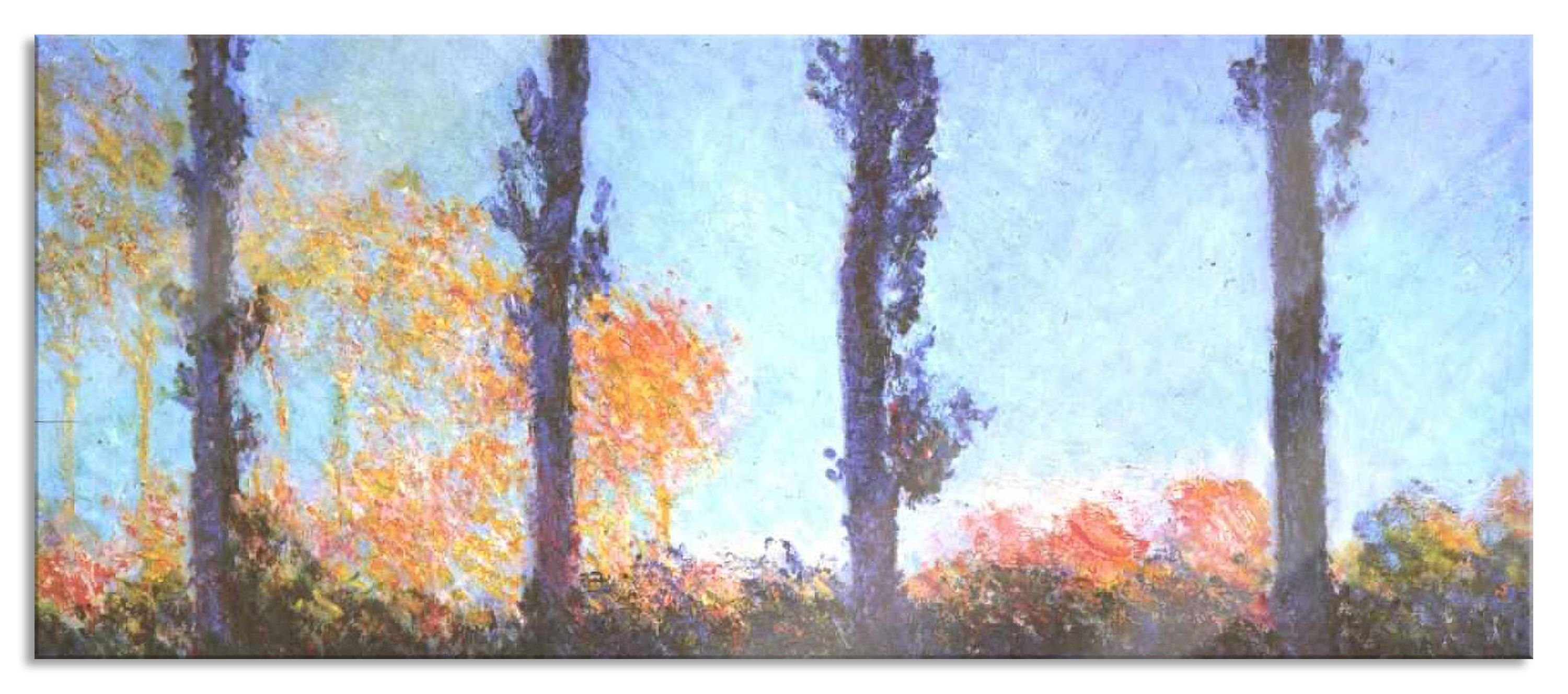 Pixxprint Glasbild Claude Monet - Heuhaufen, Claude Monet - Heuhaufen (1 St), Glasbild aus Echtglas, inkl. Aufhängungen und Abstandshalter