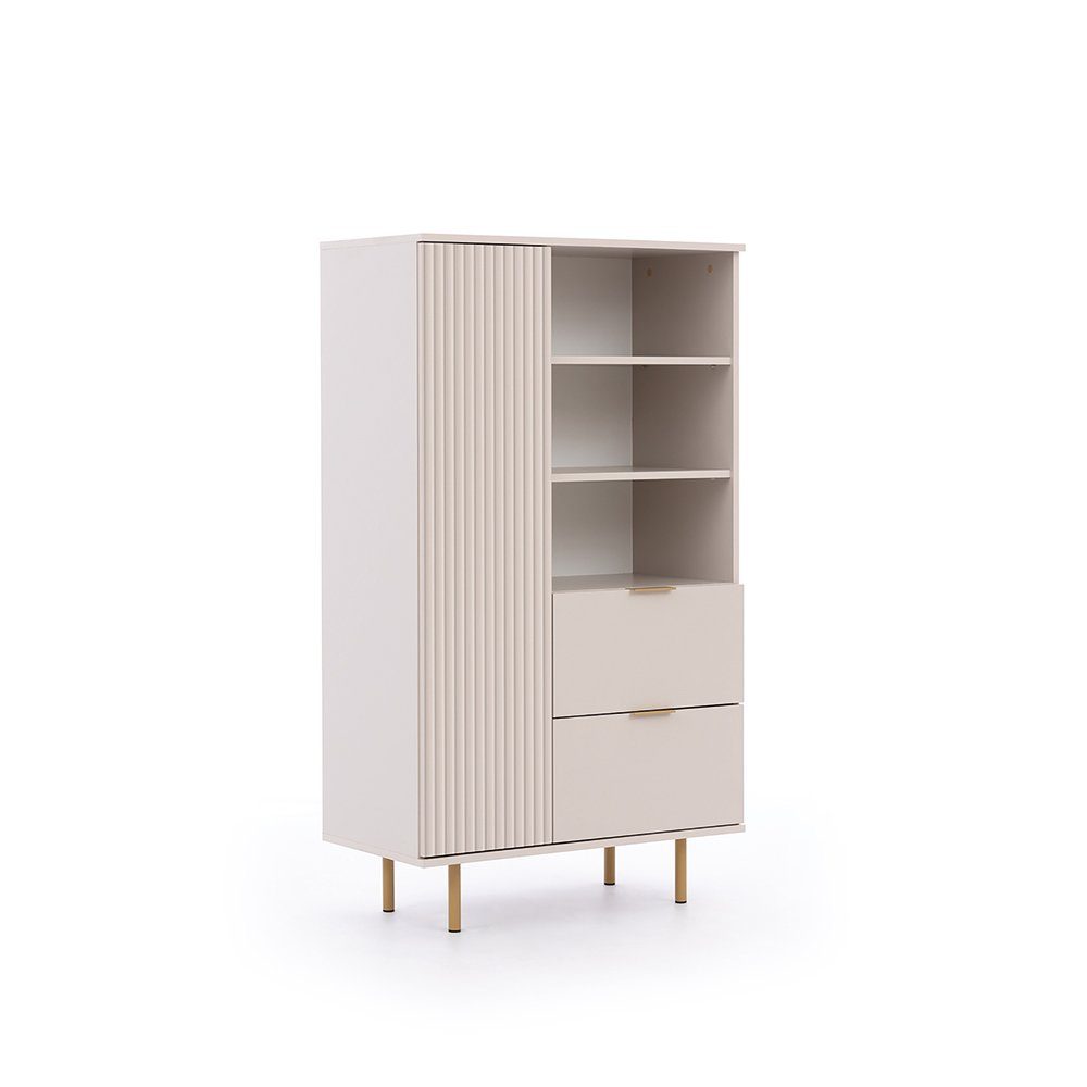 Lomadox Highboard NADOR-132, in Kaschmir, goldfarbene günstig online kaufen